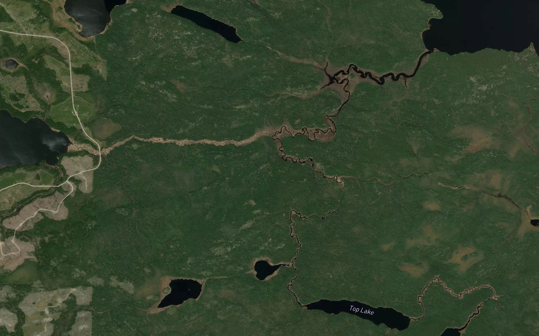 Satellite map of the Sharp Creek