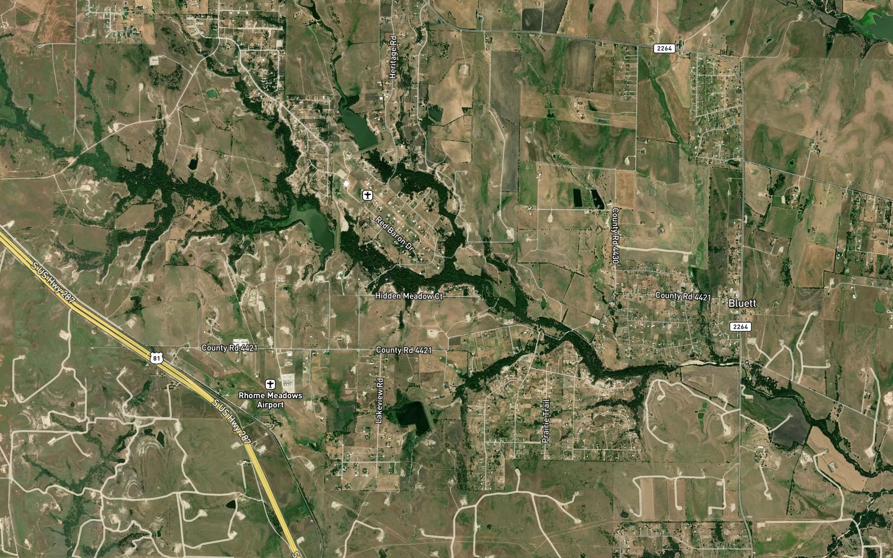 Satellite map of the Long Branch