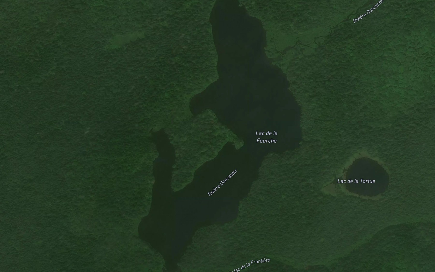 Satellite map of the Lac de la Fourche
