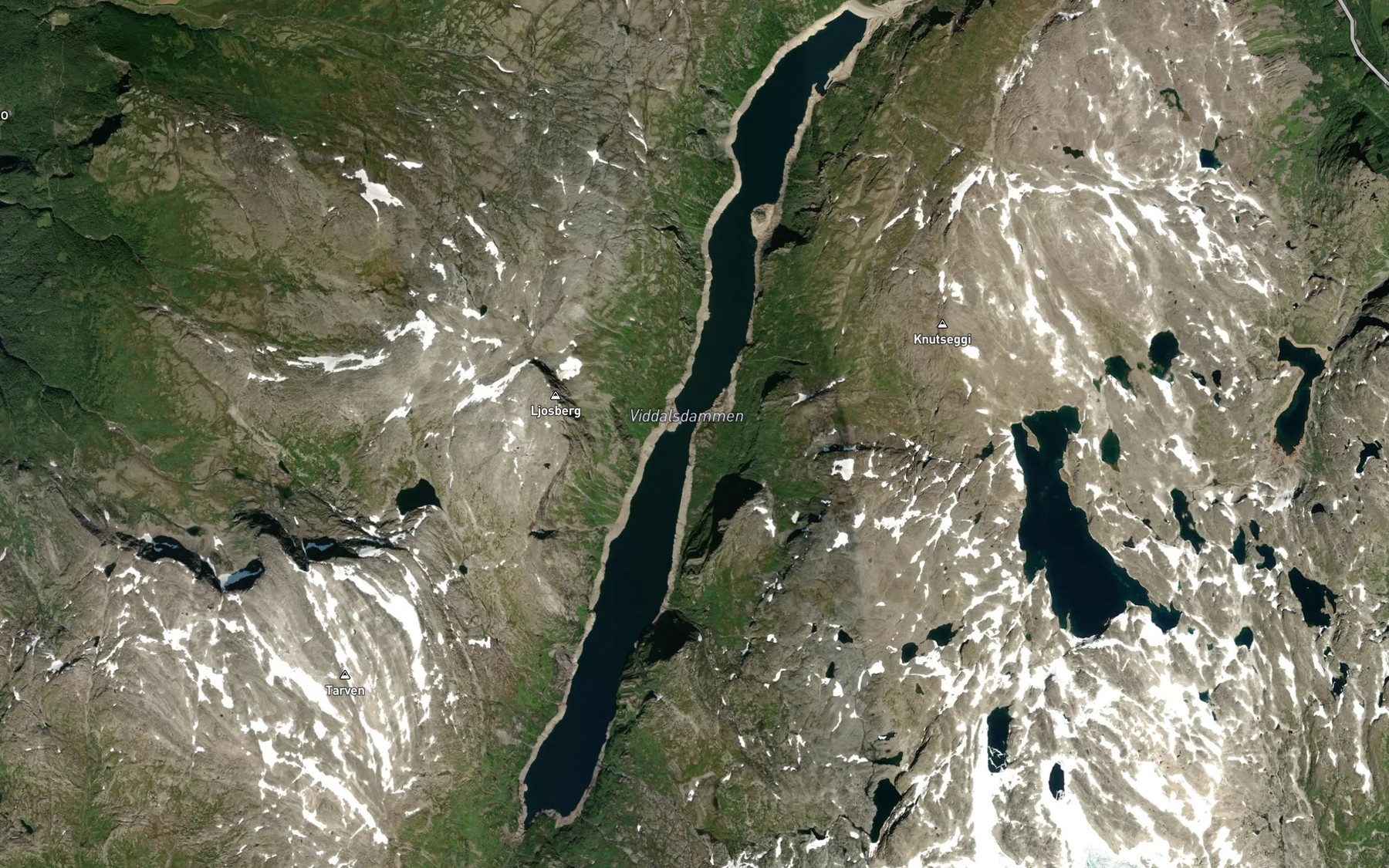 Satellite map of the Viddalsdammen