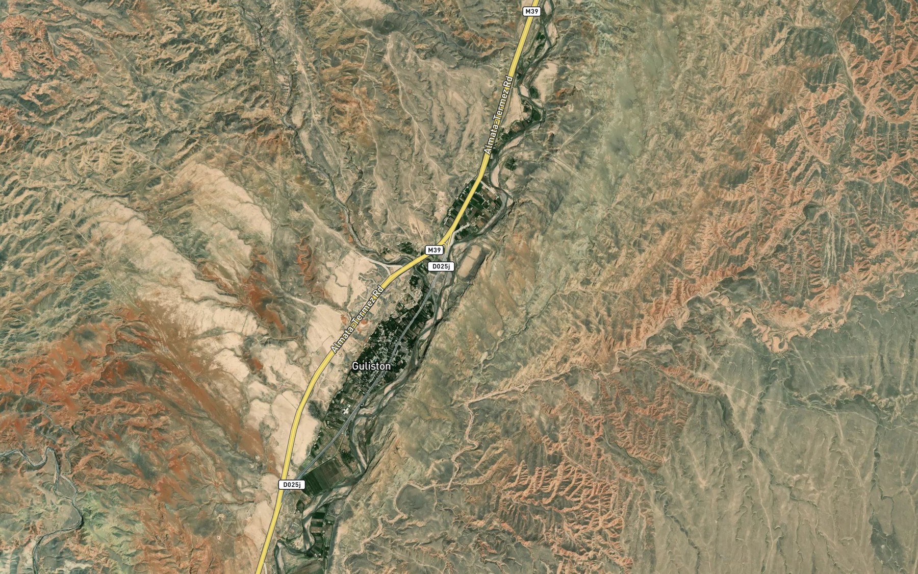 Satellite map of the Laylakansoy
