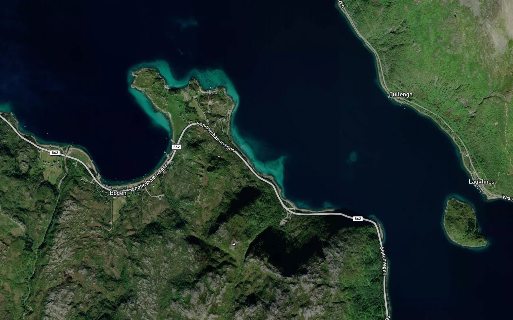 Satellite map of the Oldervikhalsen