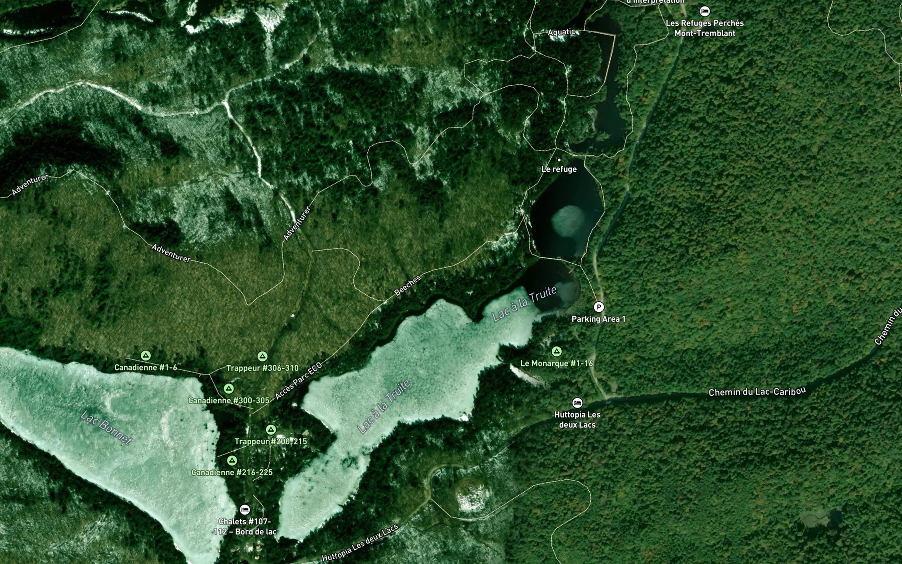 Satellite map of the Lac a la Truite