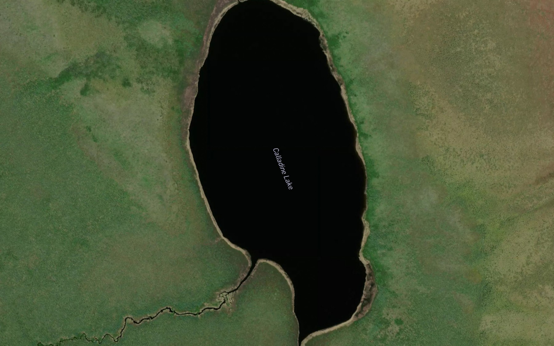Satellite map of the Calladine Lake