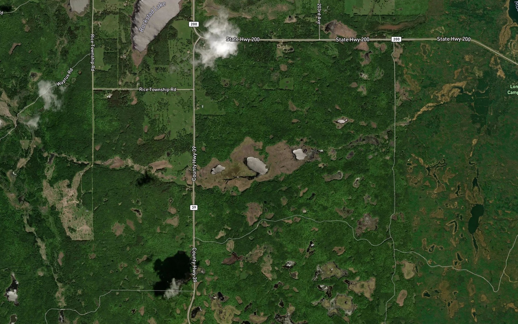 Satellite map of the Klepps Slough