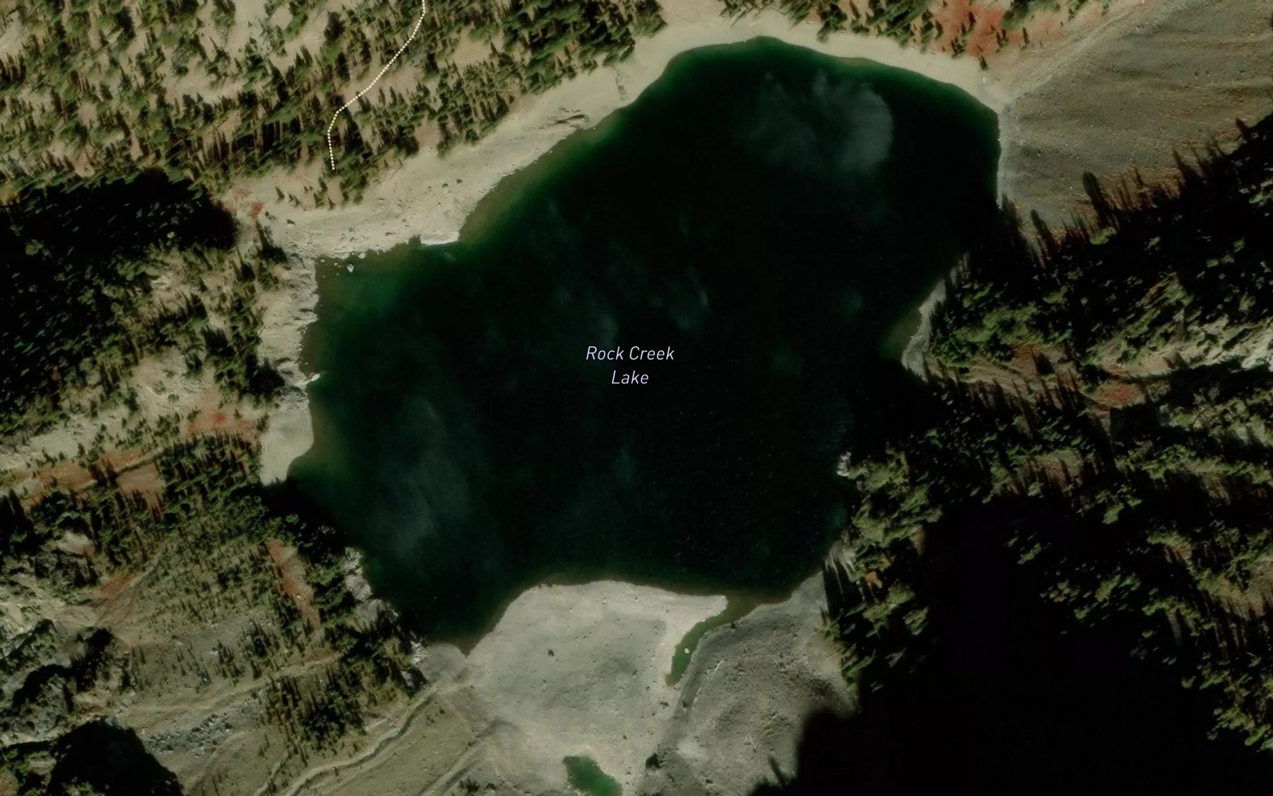 Satellite map of the Rock Creek Lake