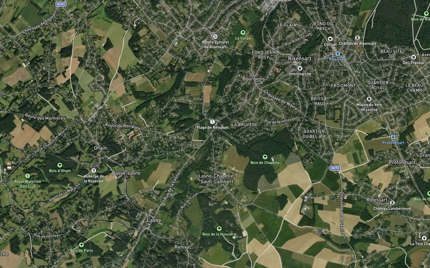 Satellite map of the Smohain