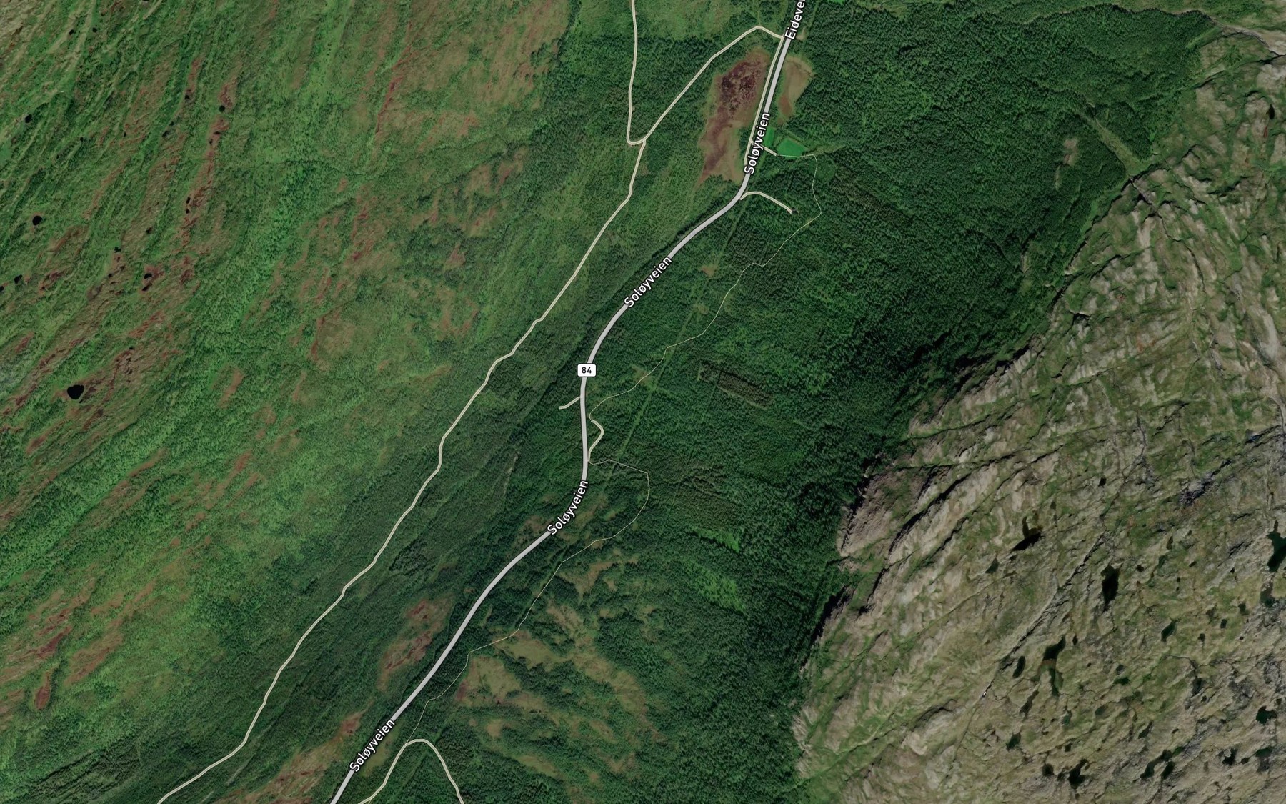 Satellite map of the Jordelva