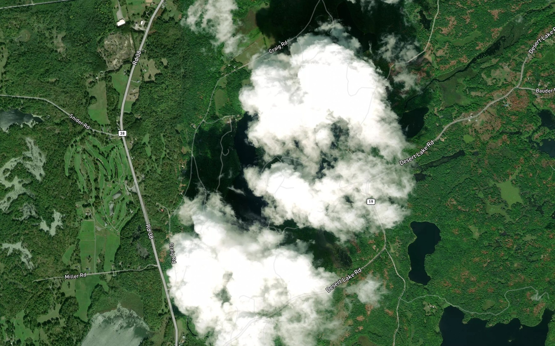 Satellite map of the Howes Lake