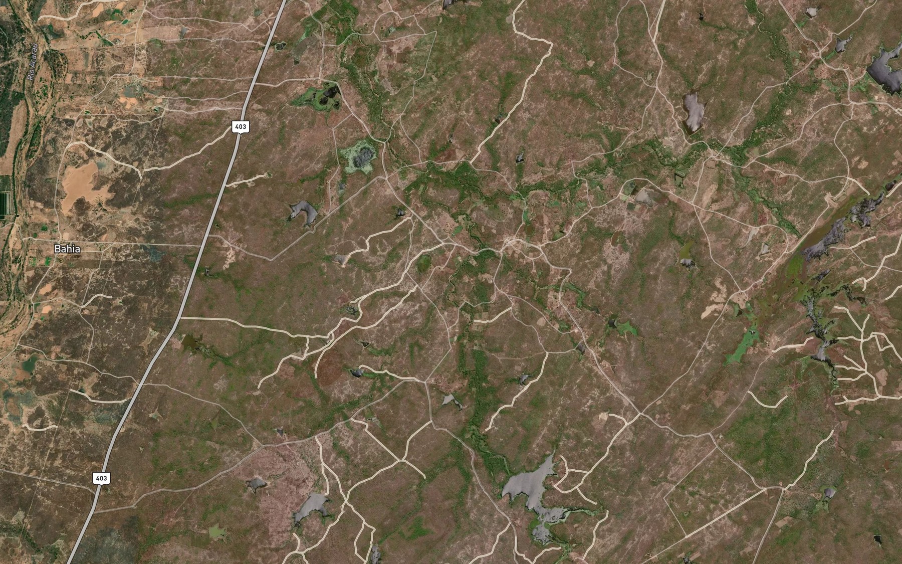 Satellite map of the Riacho dos Bois