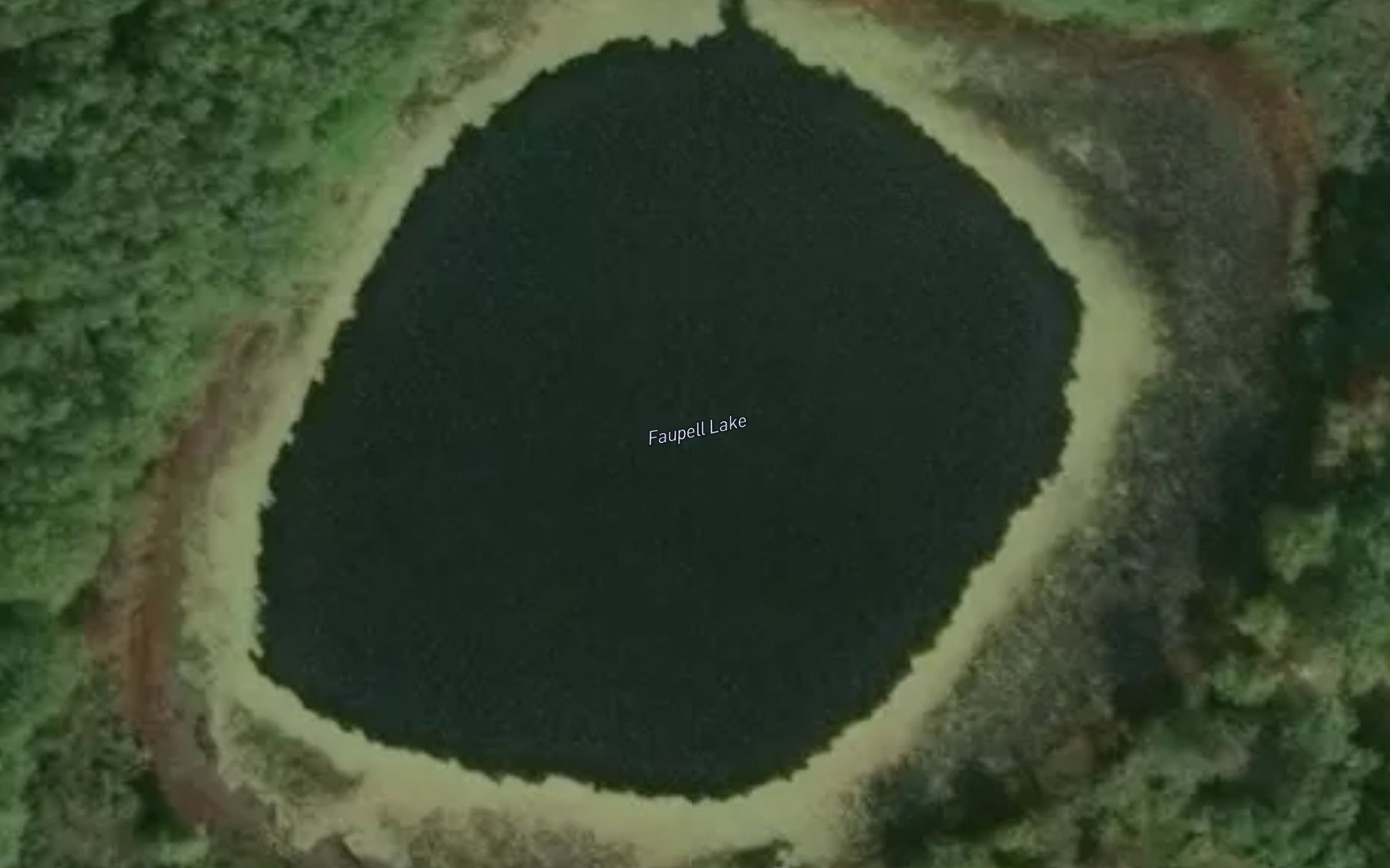 Satellite map of the Faupell Lake