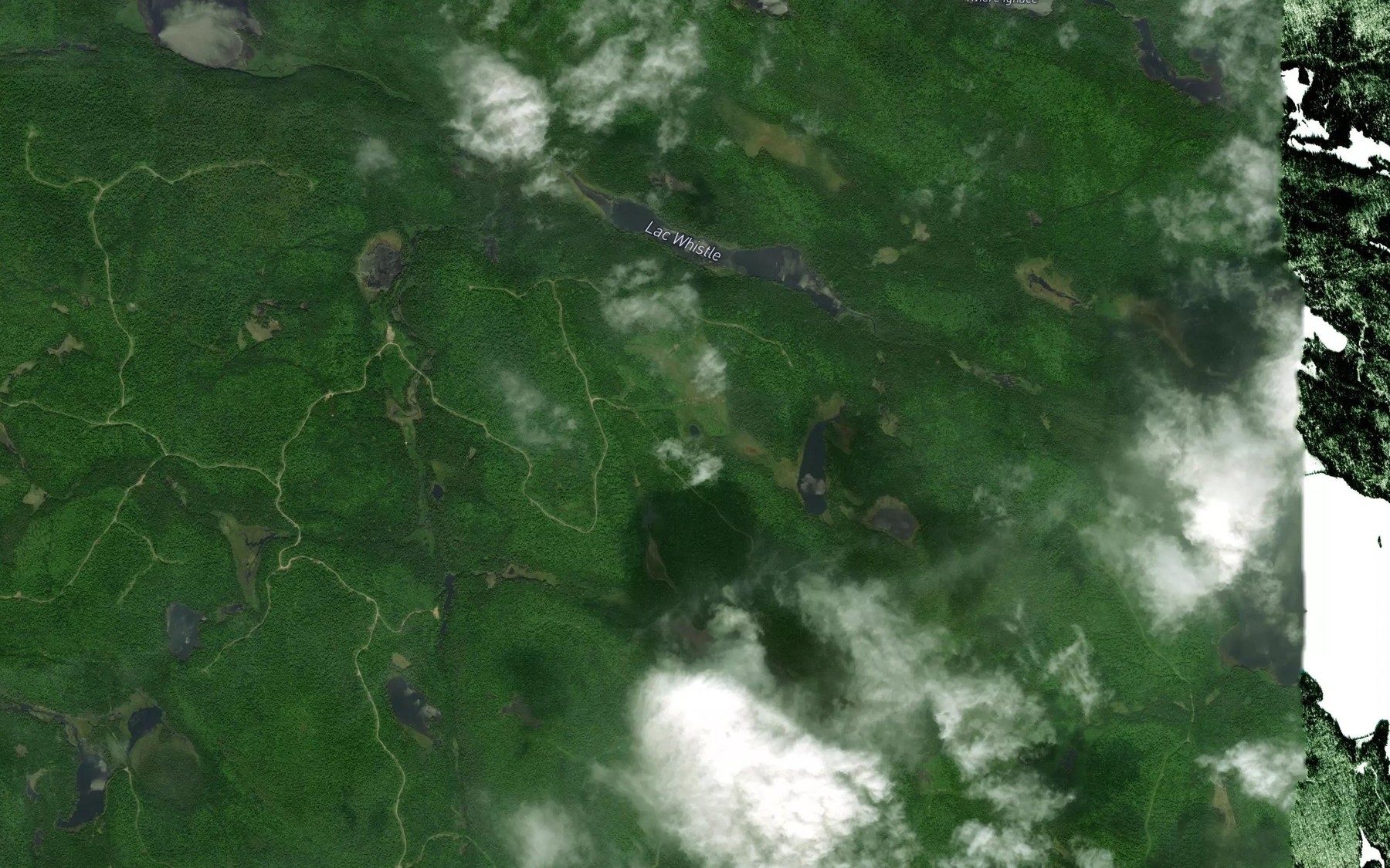 Satellite map of the Lac Poussiere