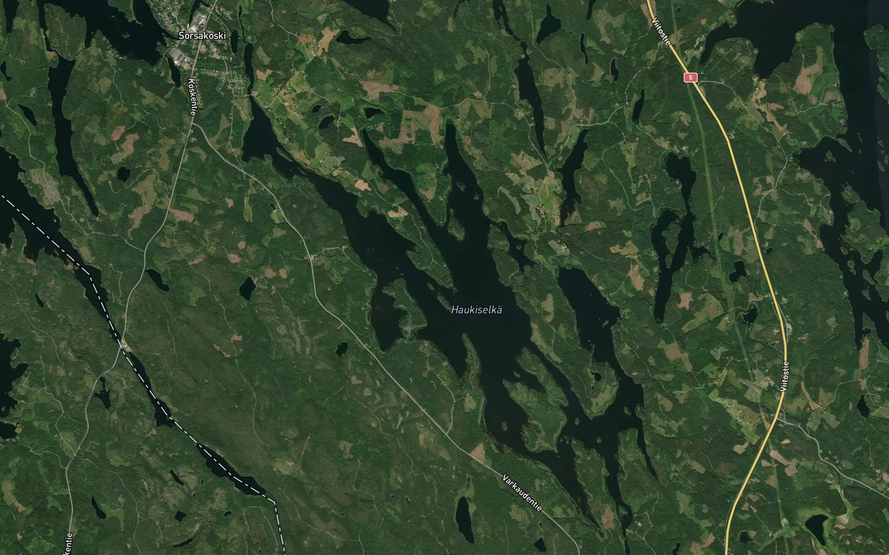Satellite map of the Osmajarvi