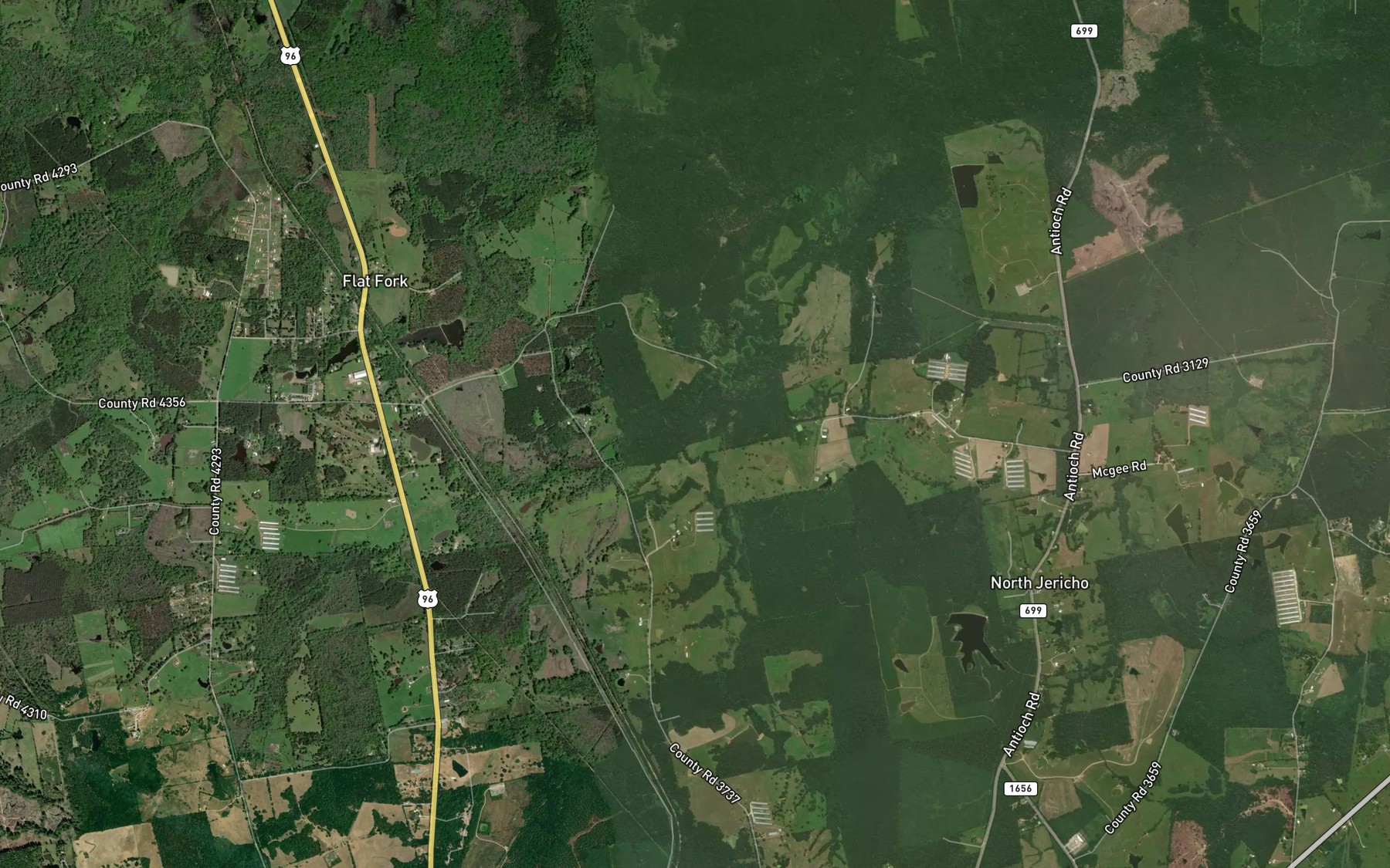 Satellite map of the Smith Creek