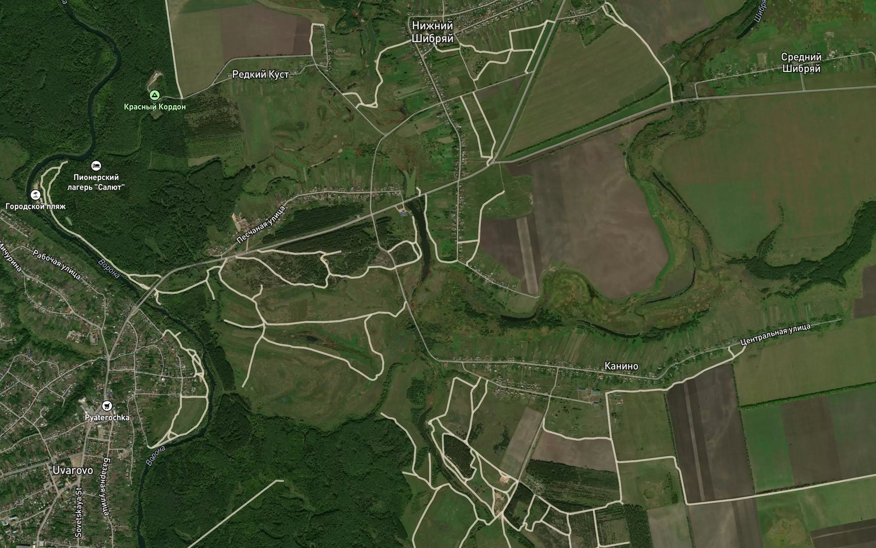 Satellite map of the Shibryayka