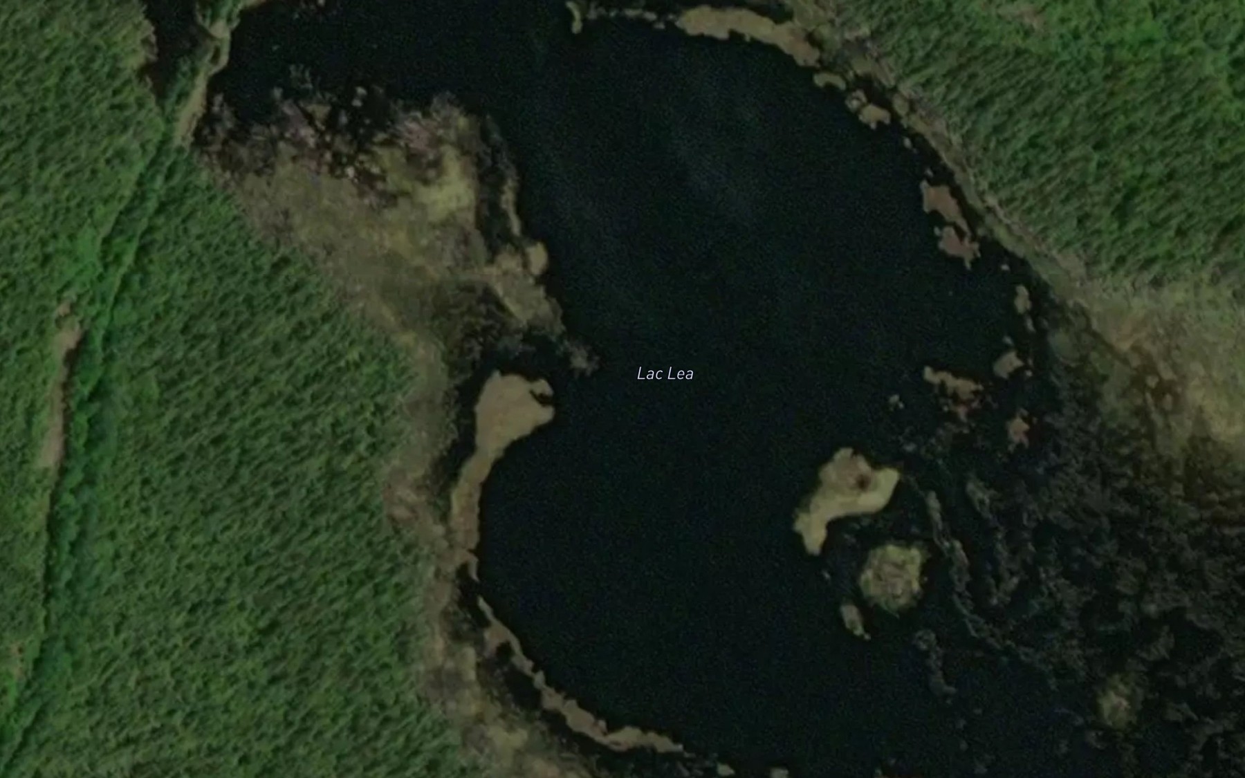 Satellite map of the Lac Lea