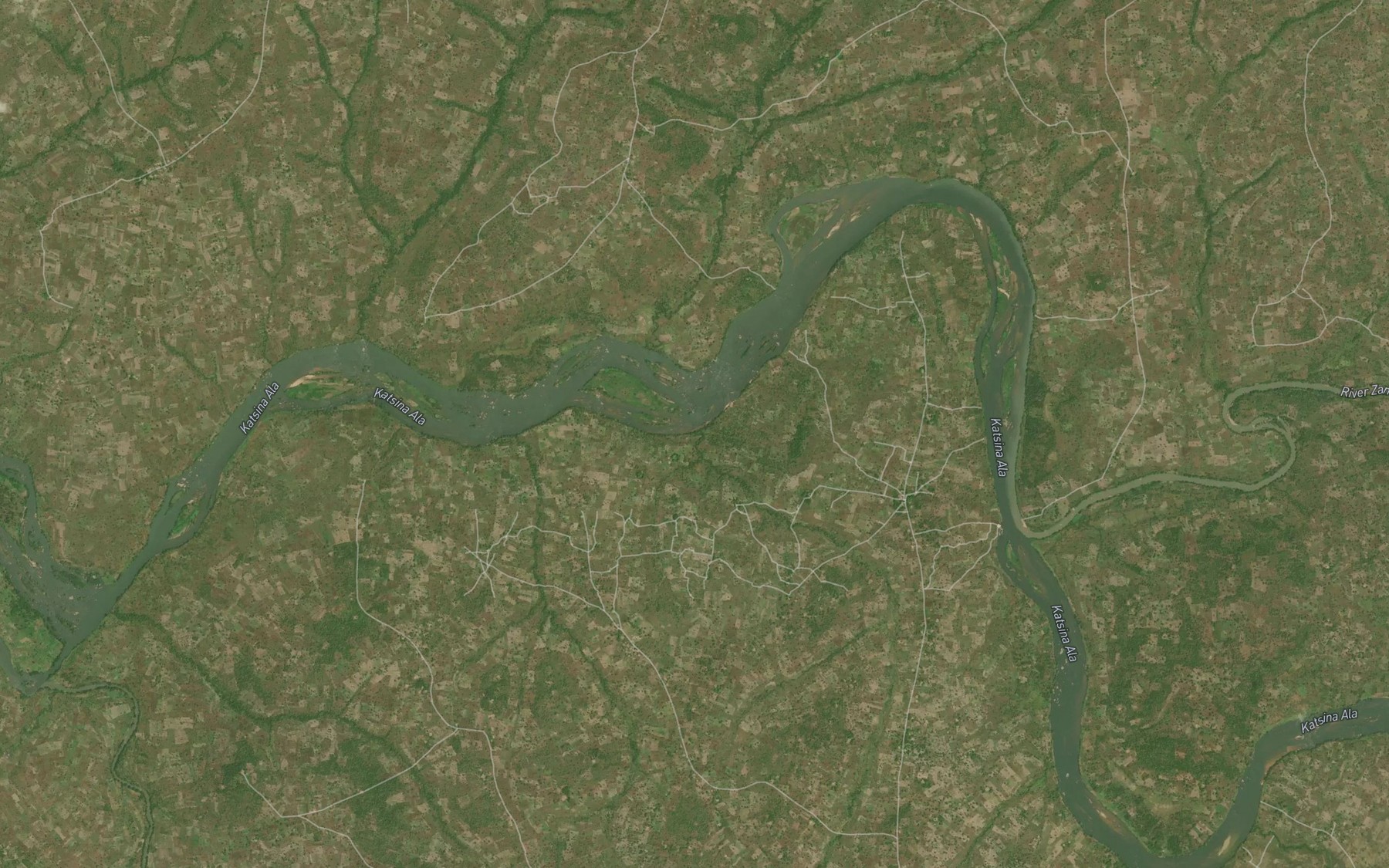Satellite map of the River Wakyan