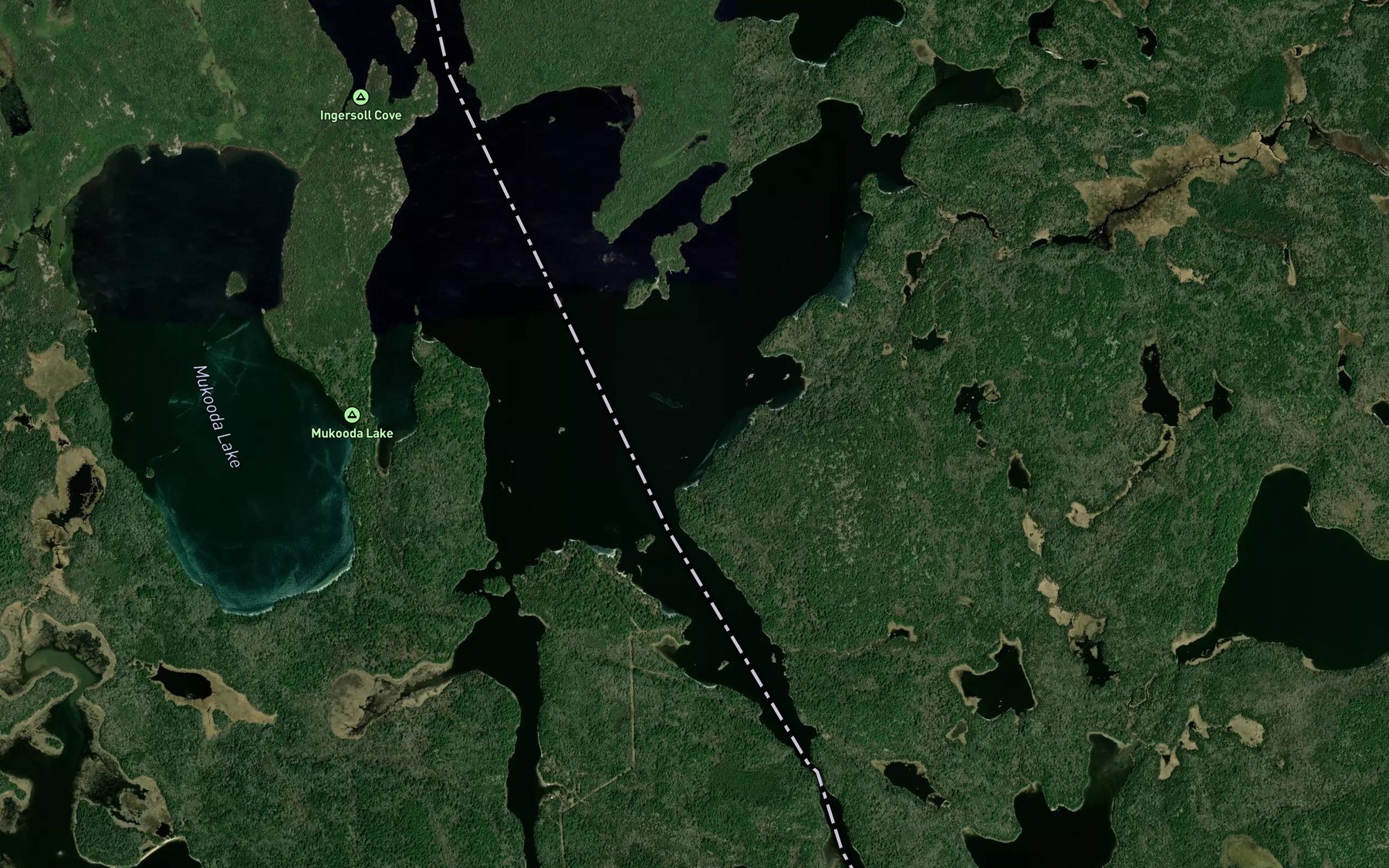 Satellite map of the Portage Bay