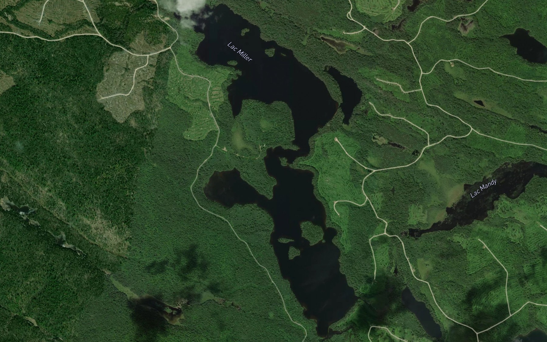 Satellite map of the Lac Miller