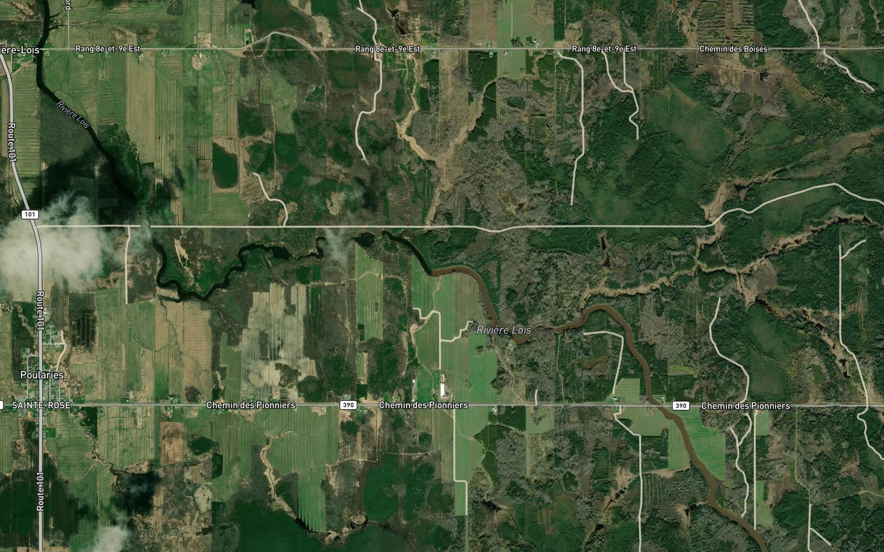 Satellite map of the Cours d'eau Rivard