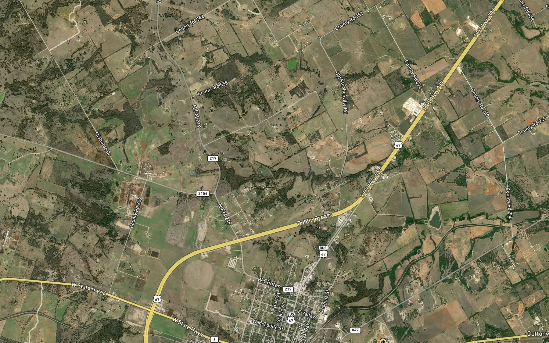 Satellite map of the Soil Conservation Service Site 6 Reservoir