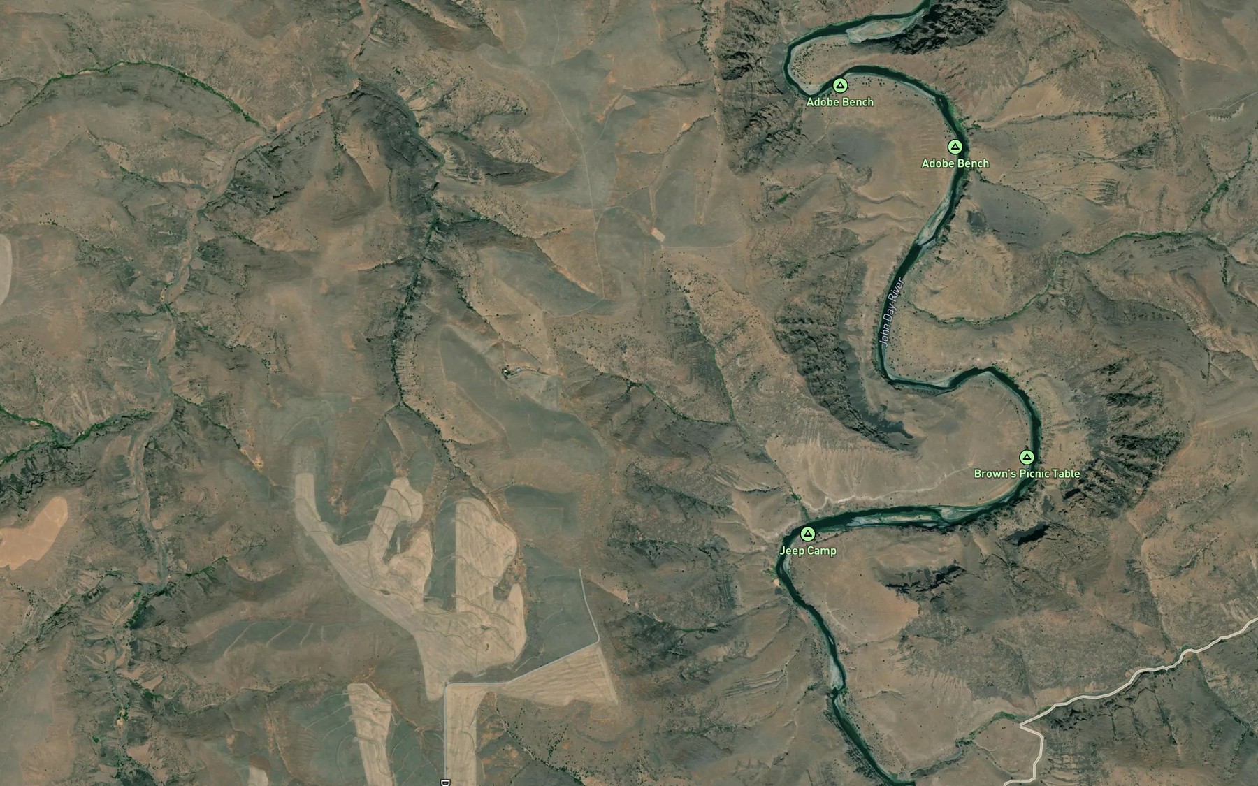 Satellite map of the Penny Spring