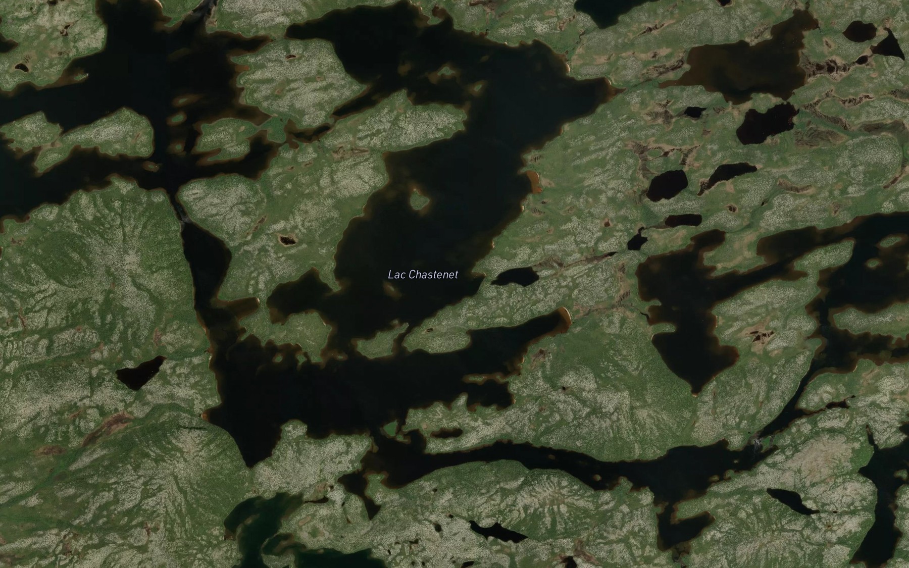 Satellite map of the Lac Chastenet