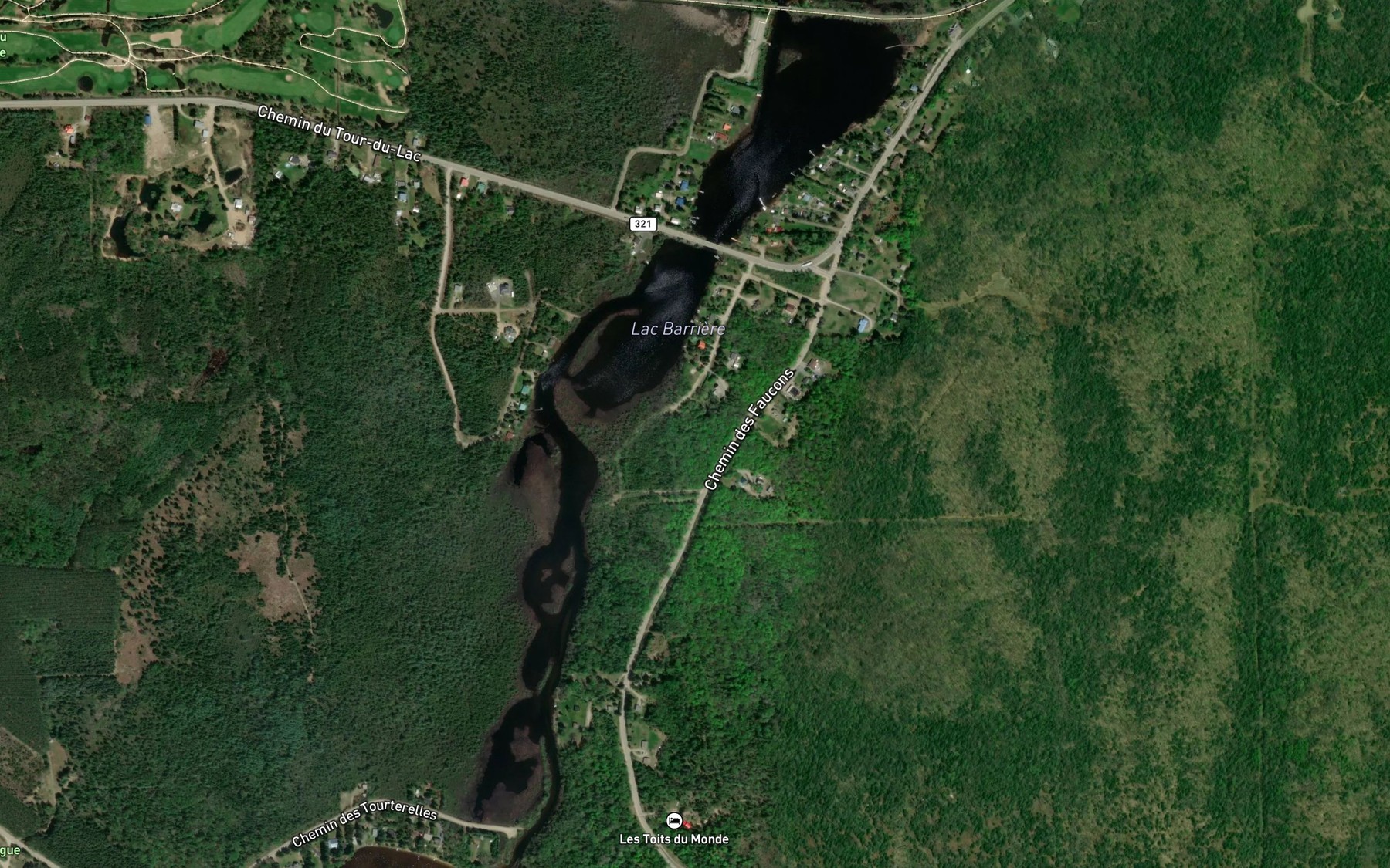 Satellite map of the Lac Barriere