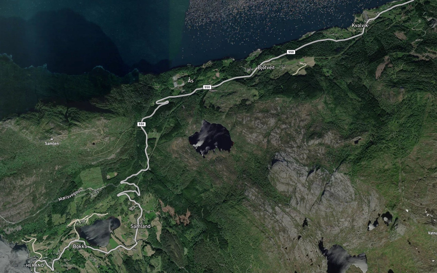 Satellite map of the Svartavatnet