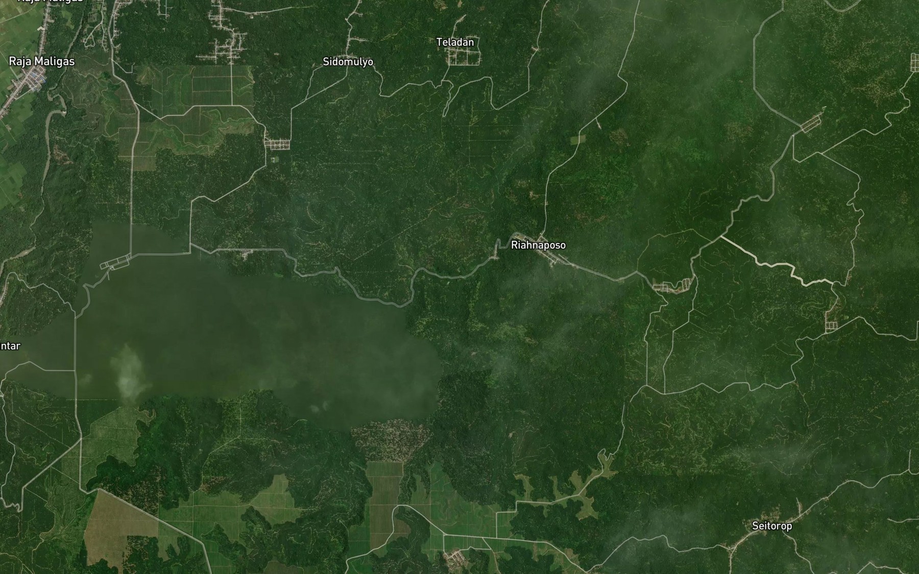 Satellite map of the Sungai Sordang Kanan