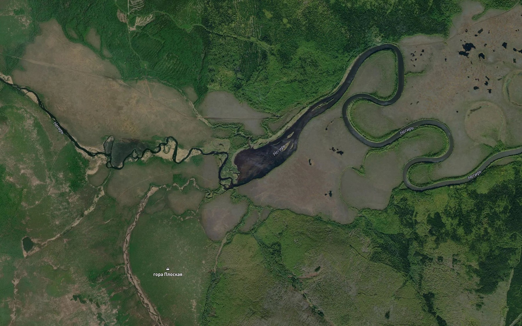 Satellite map of the Ozero Gusinoye