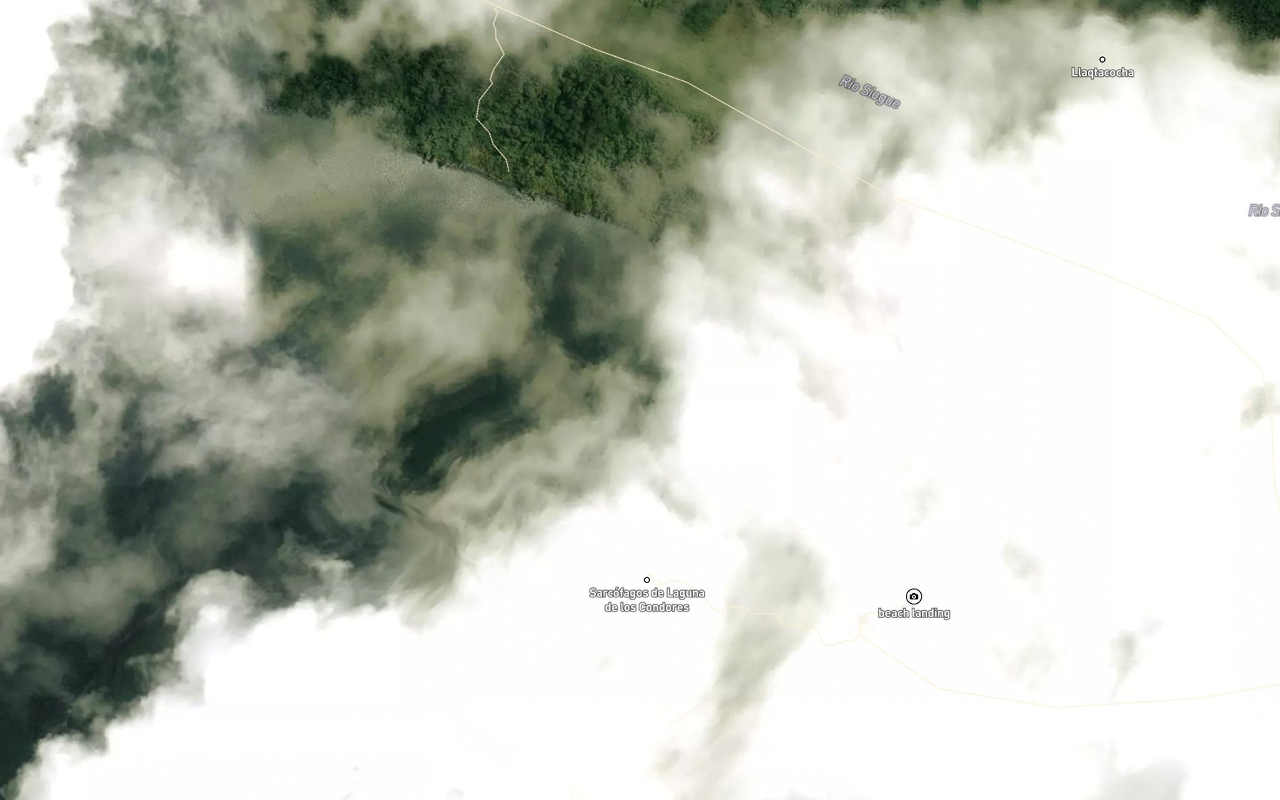 Satellite map of the Laguna Las Momias