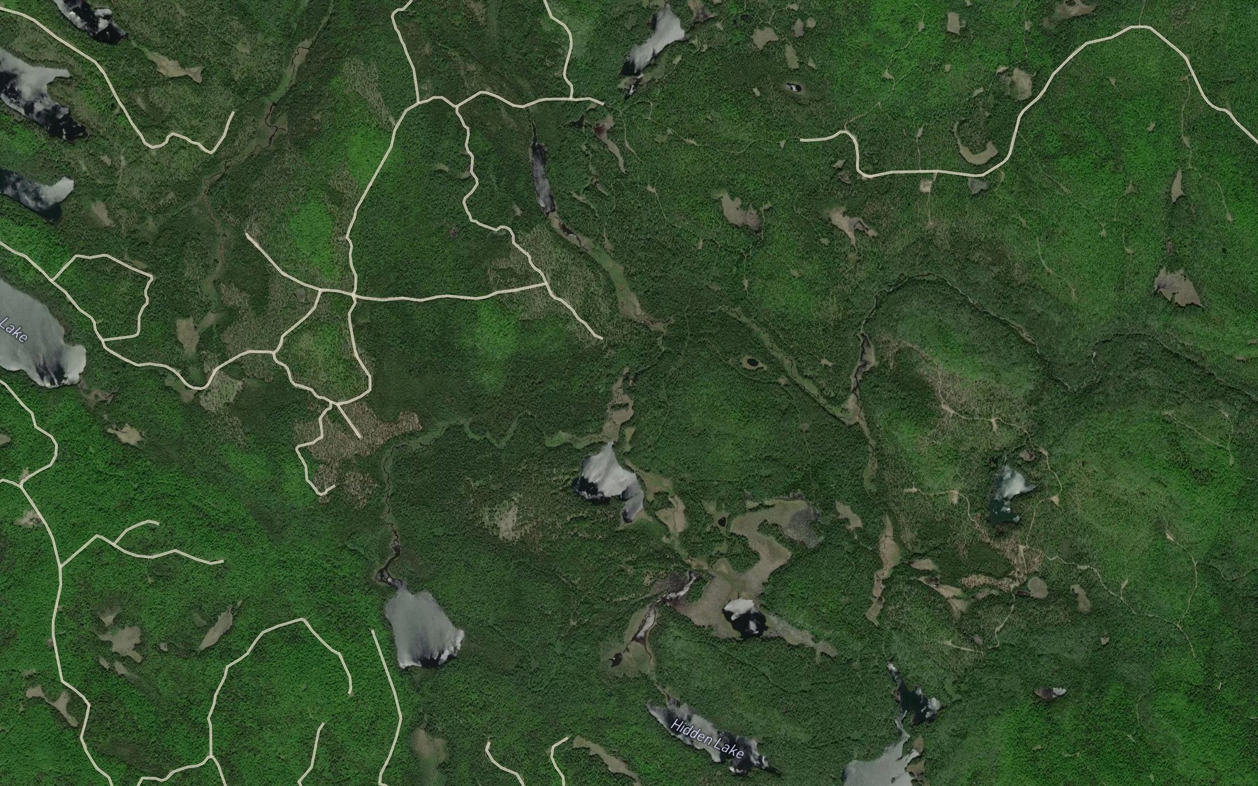 Satellite map of the Hidden Creek