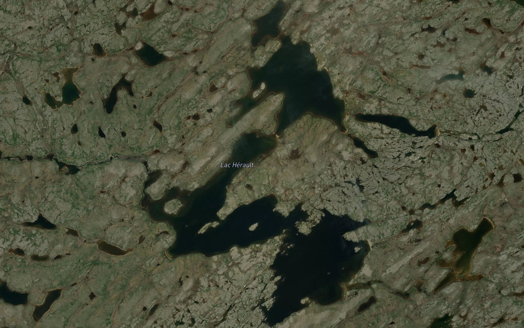 Satellite map of the Lac Herault