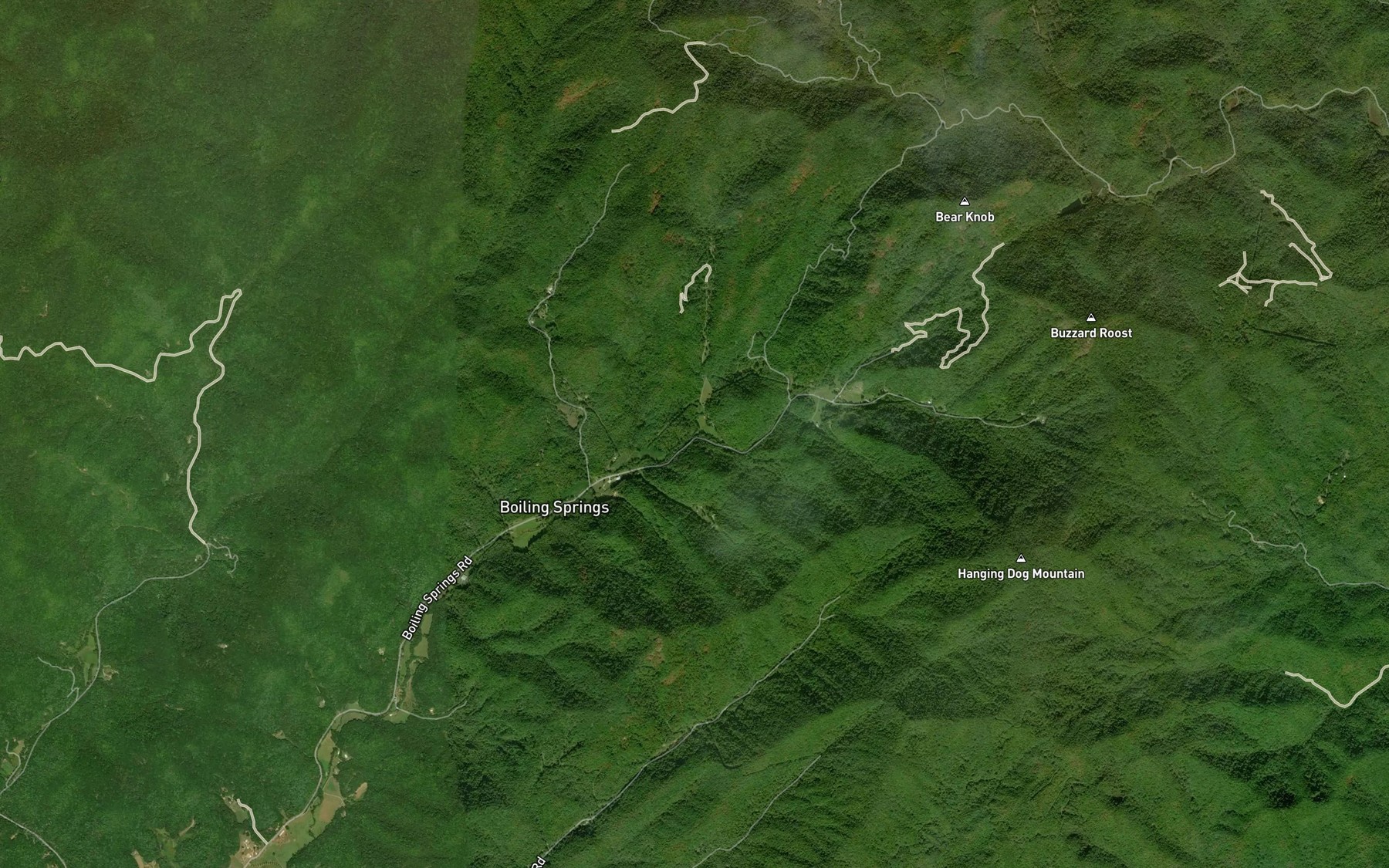Satellite map of the Will Creek