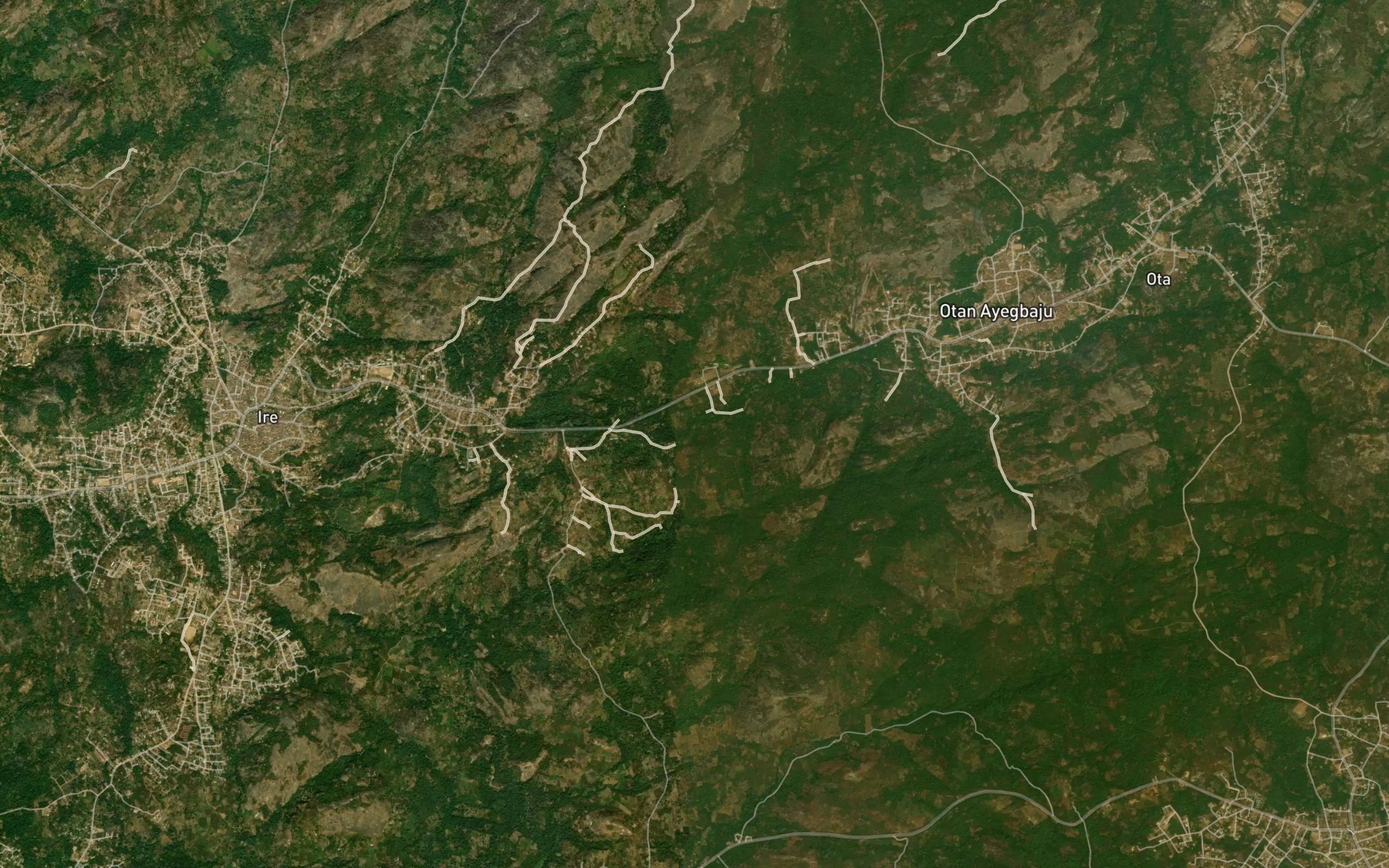 Satellite map of the River Oshun