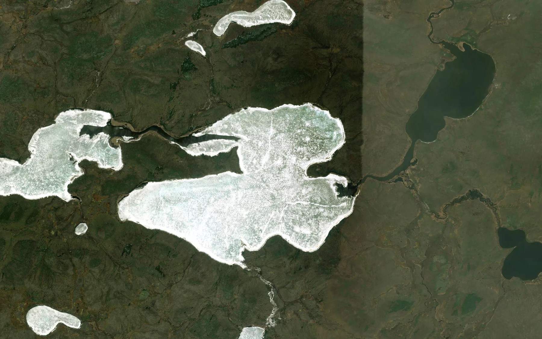 Satellite map of the Awapekamak Narrows