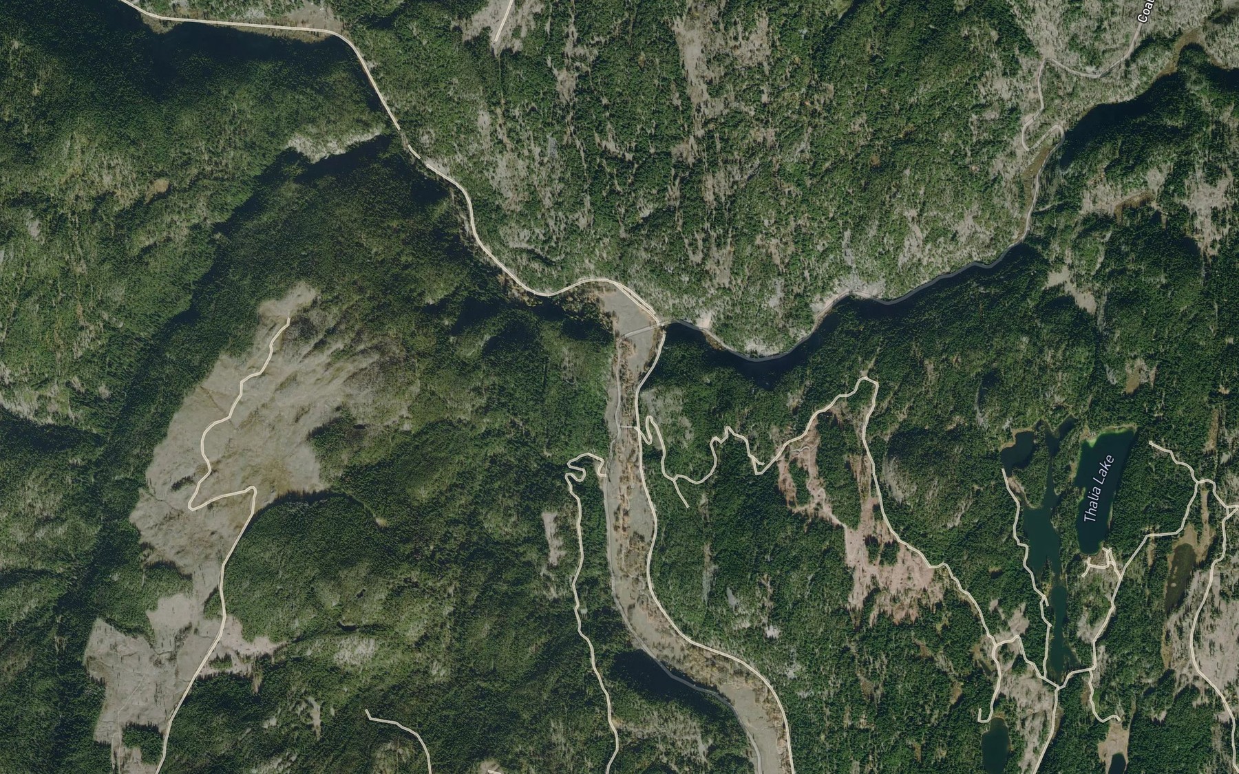 Satellite map of the Spearing Creek