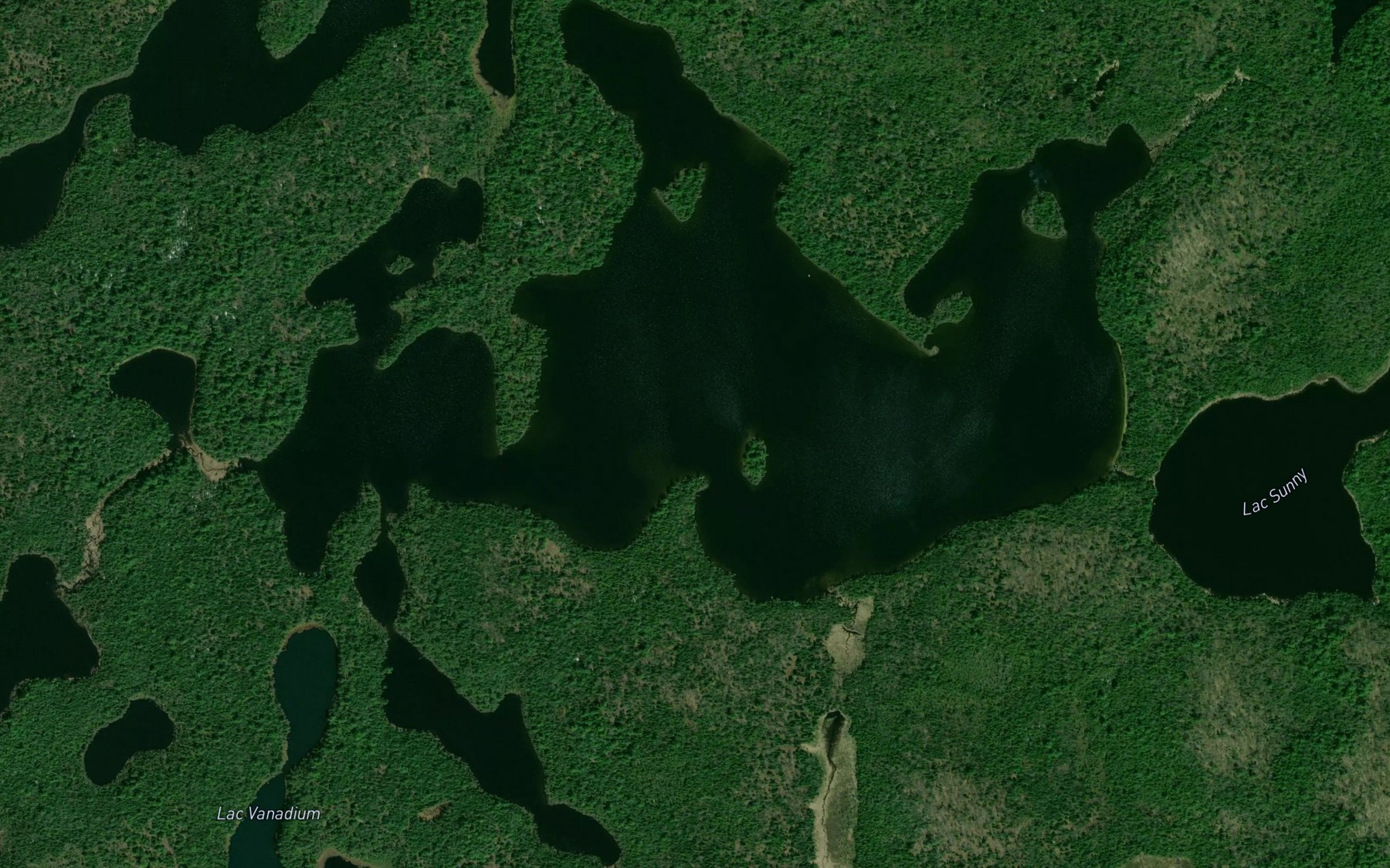 Satellite map of the Lac Imelda
