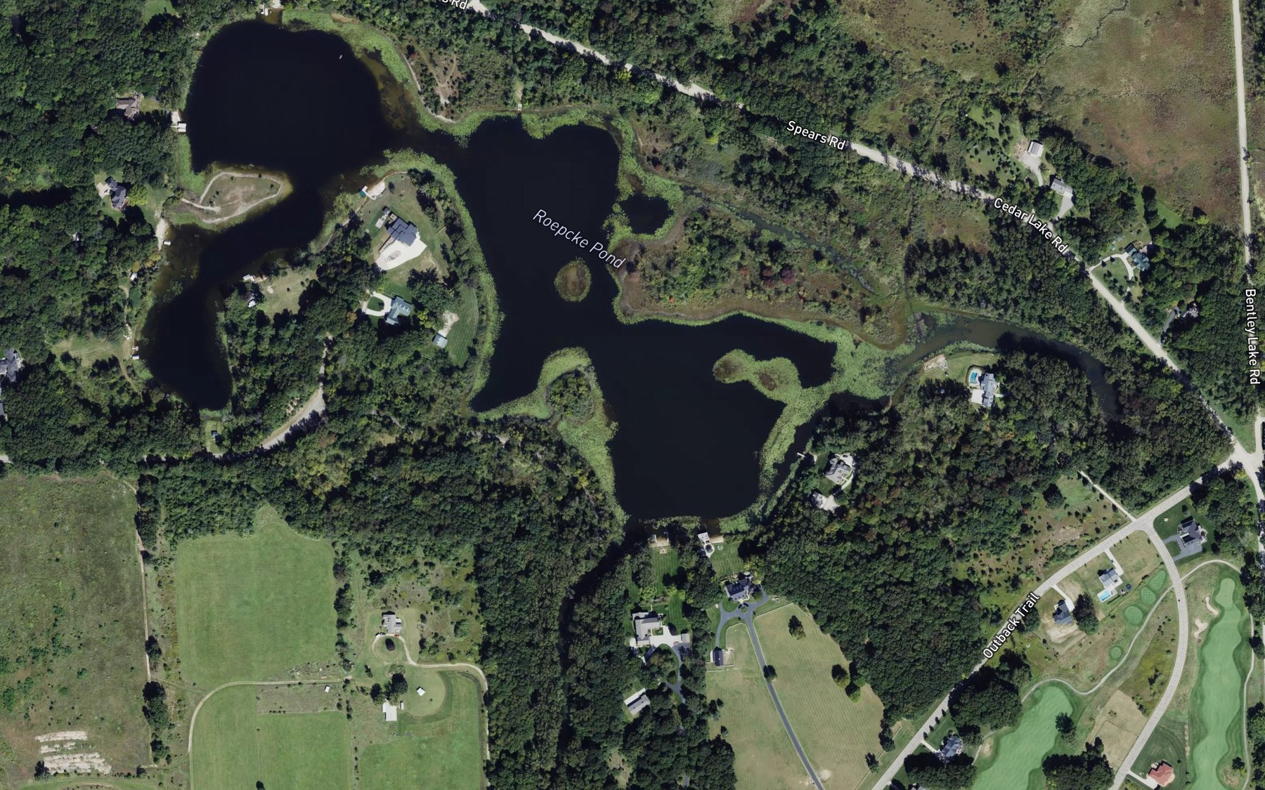 Satellite map of the Roepcke Pond