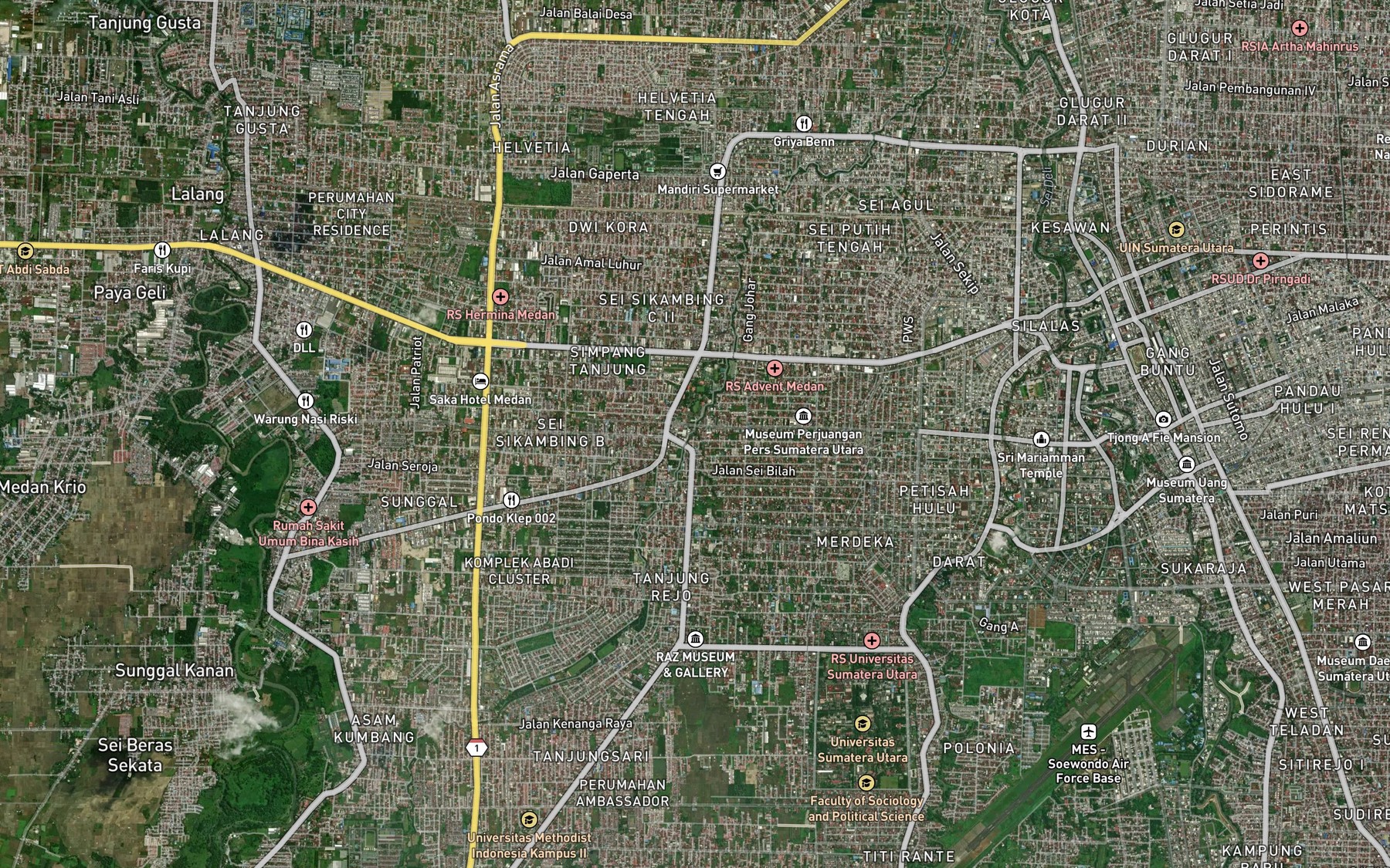 Satellite map of the Sei Baruan