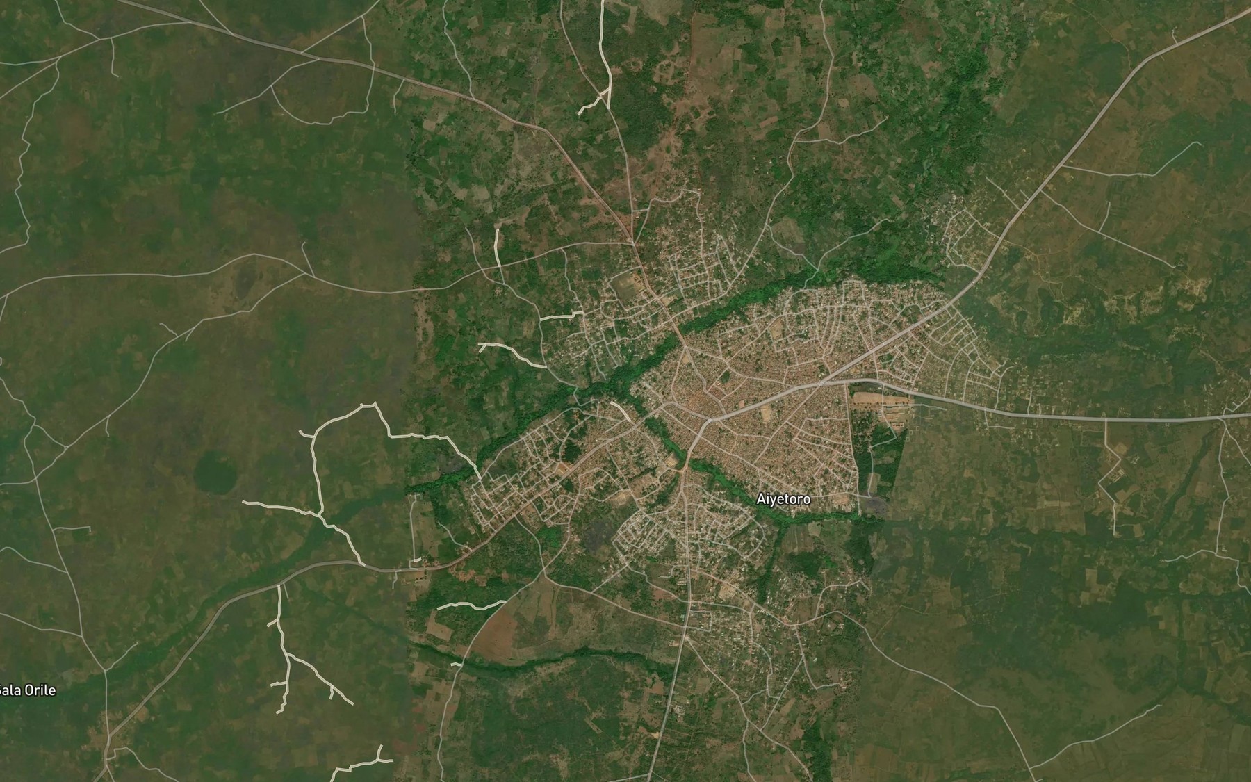 Satellite map of the River Ayinbo