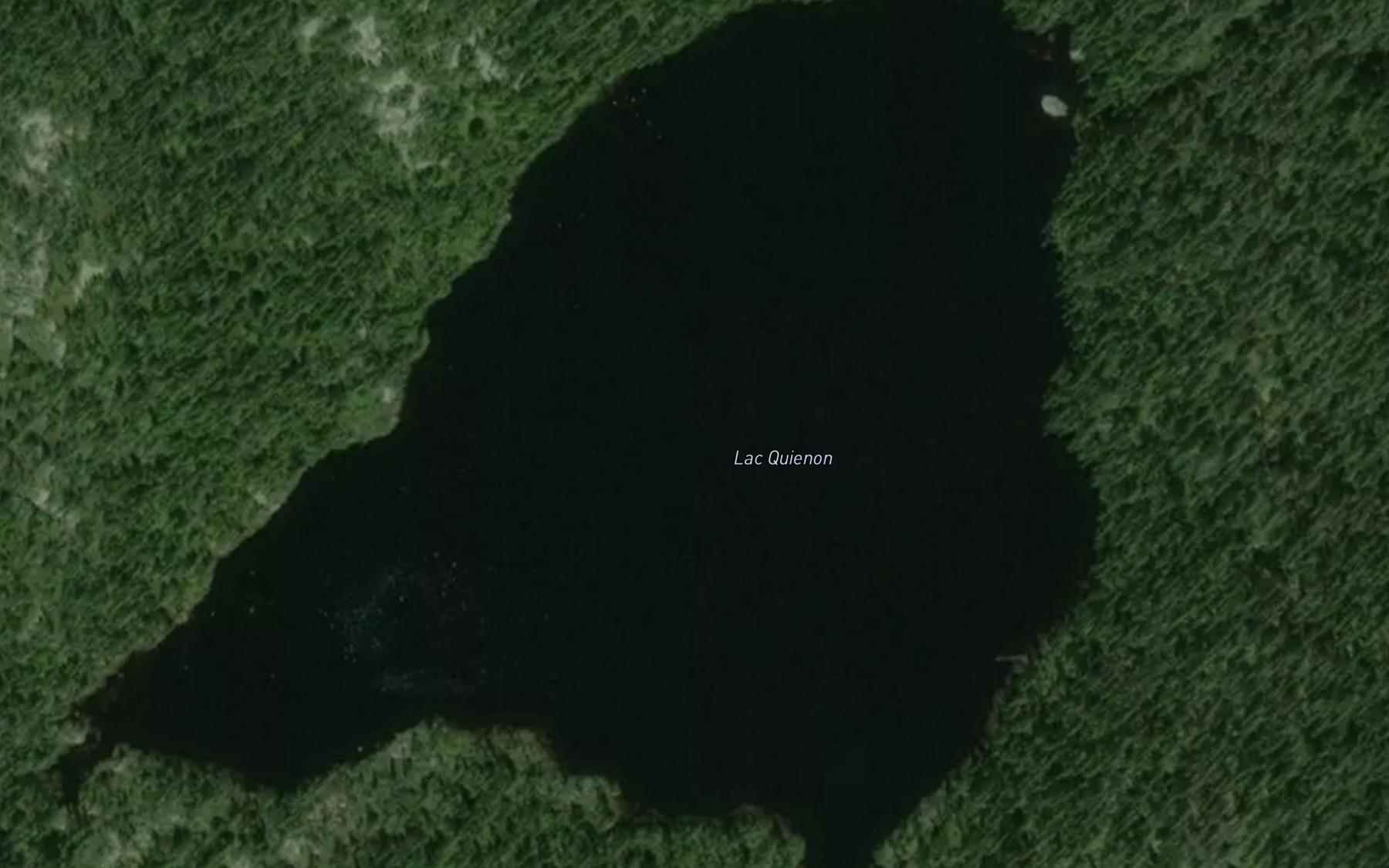 Satellite map of the Lac Quienon