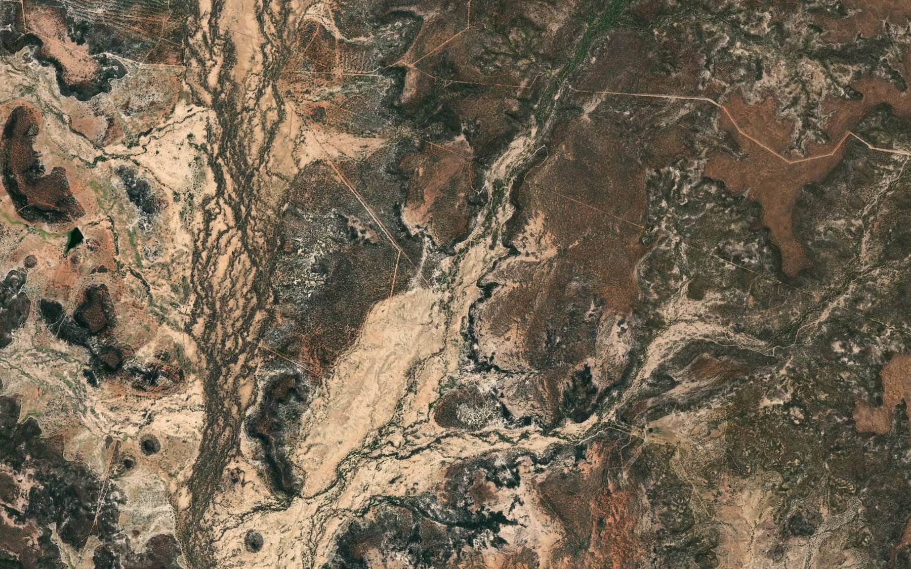 Satellite map of the Cattle Creek