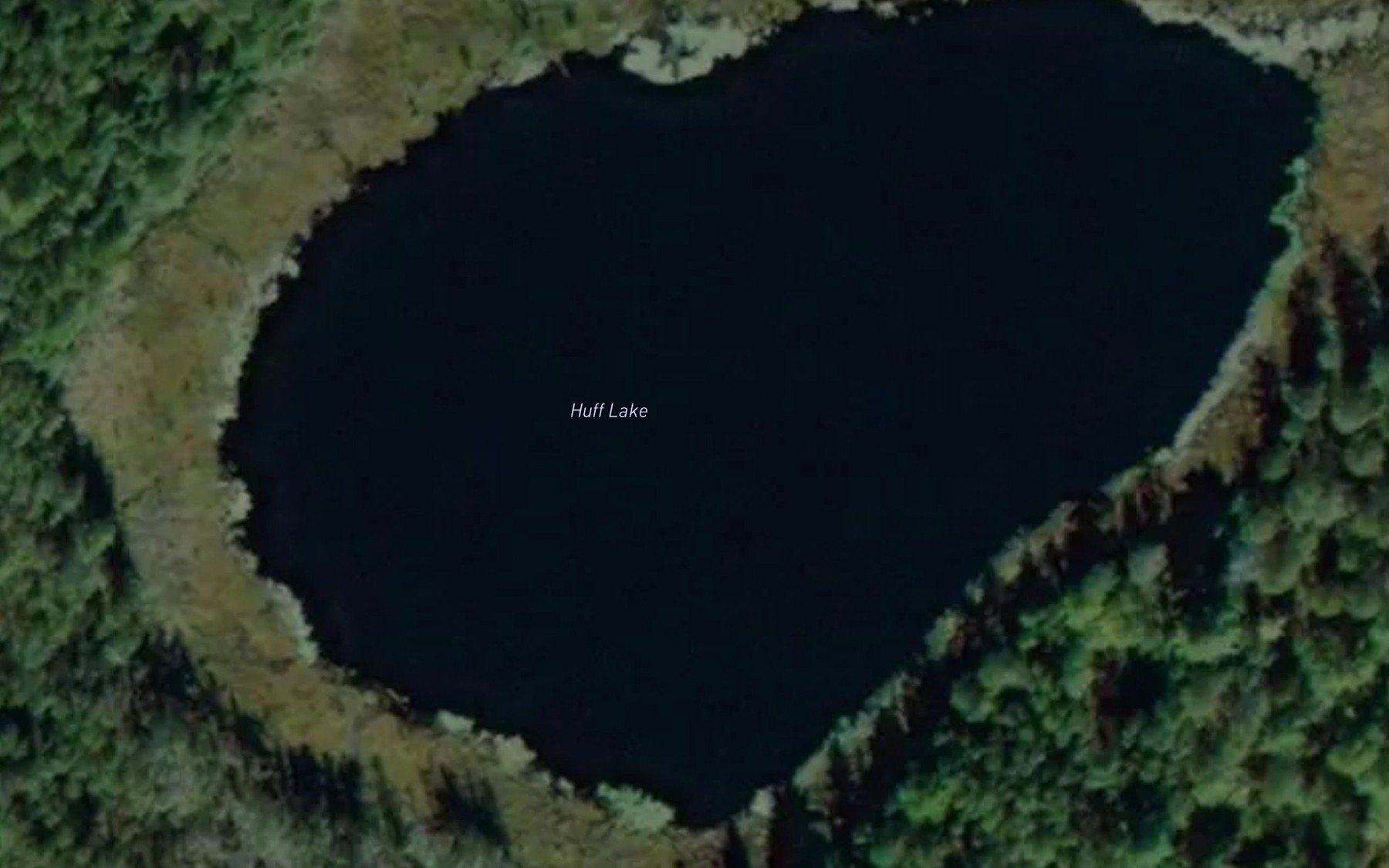 Satellite map of the Huff Lake