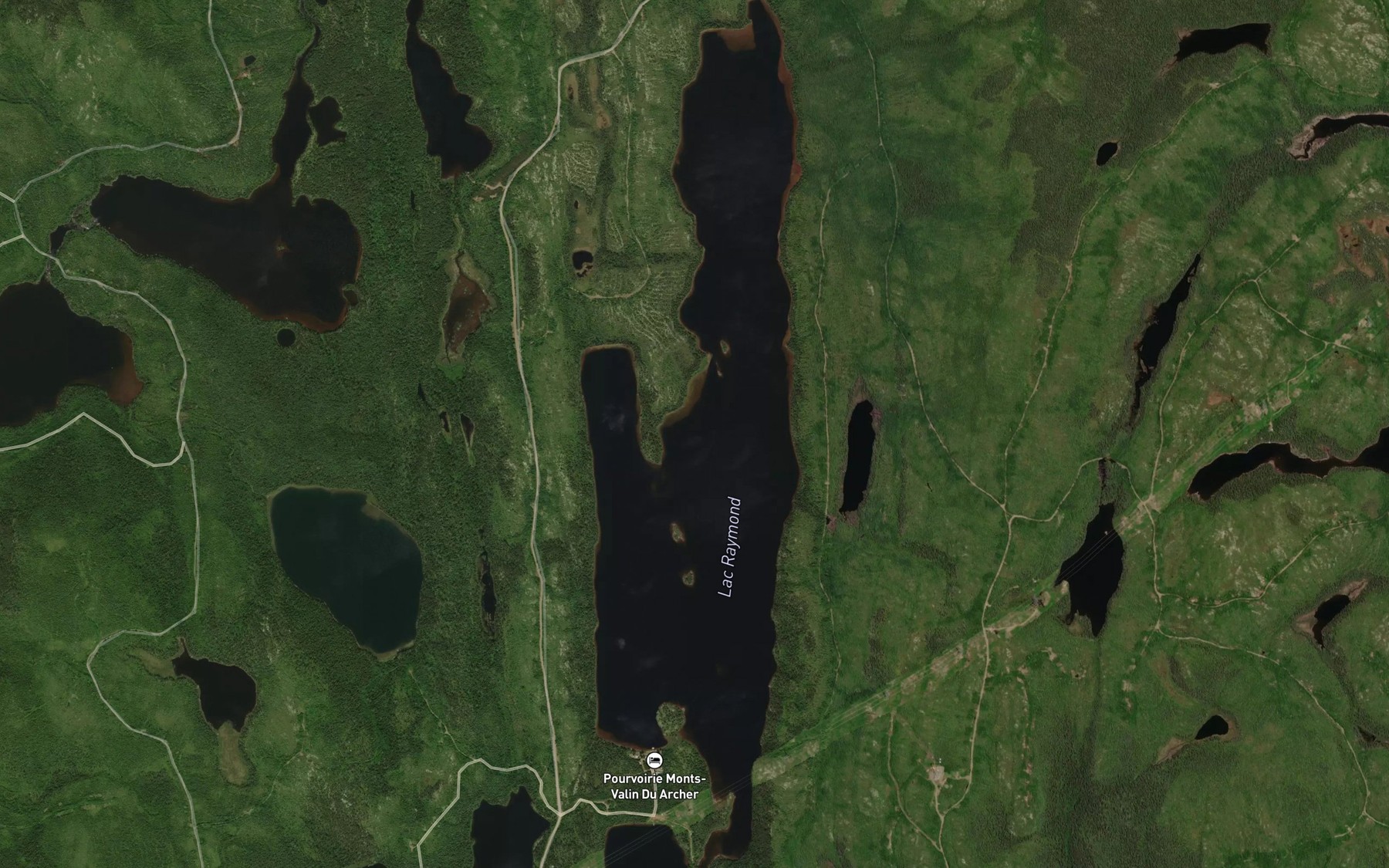 Satellite map of the Lac Raymond