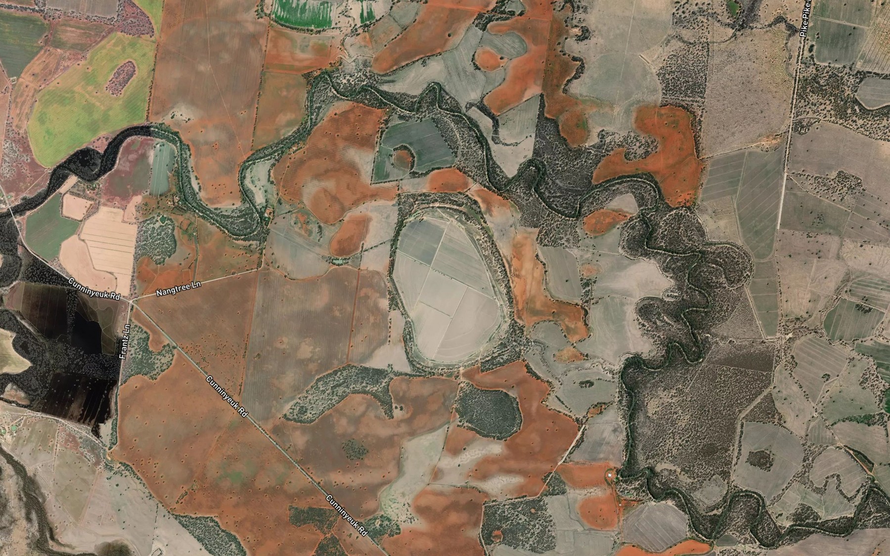 Satellite map of the Lake Nangtree