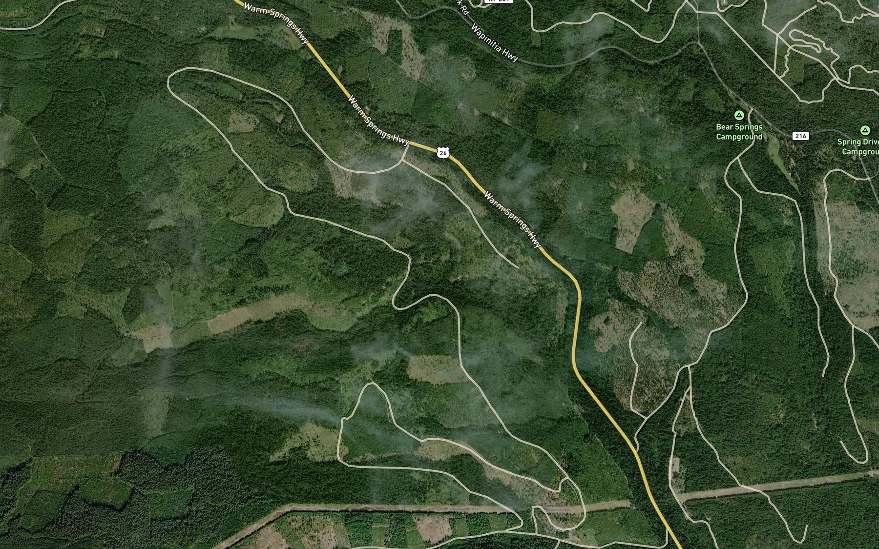 Satellite map of the Cedar Swamp Creek