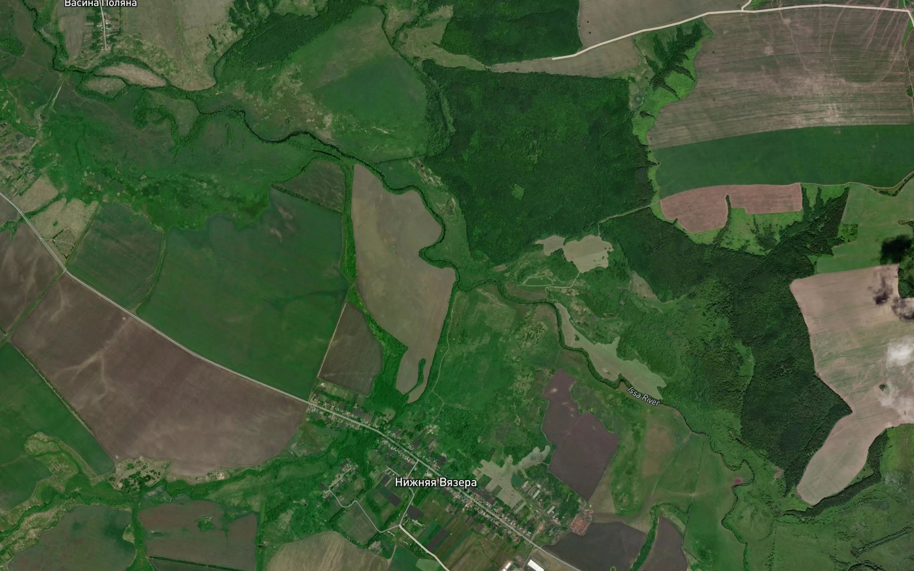 Satellite map of the Vyazera