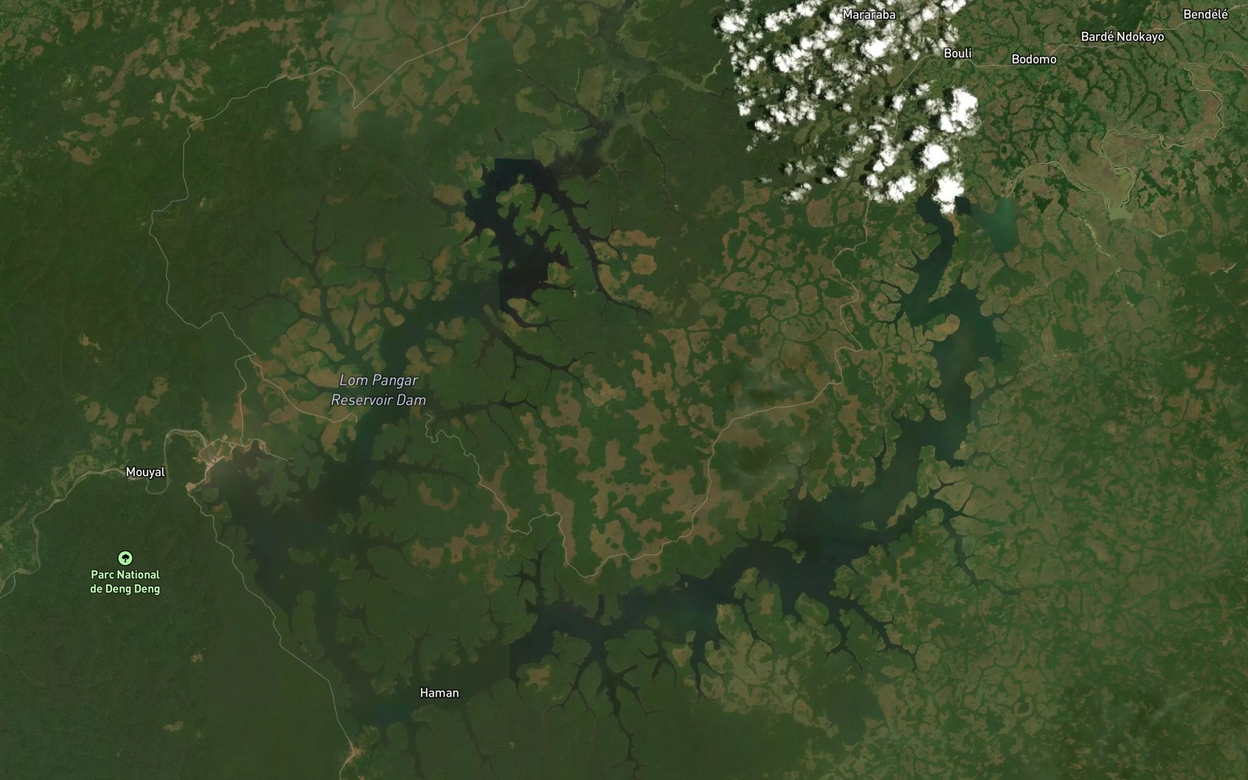 Satellite map of the Pangar